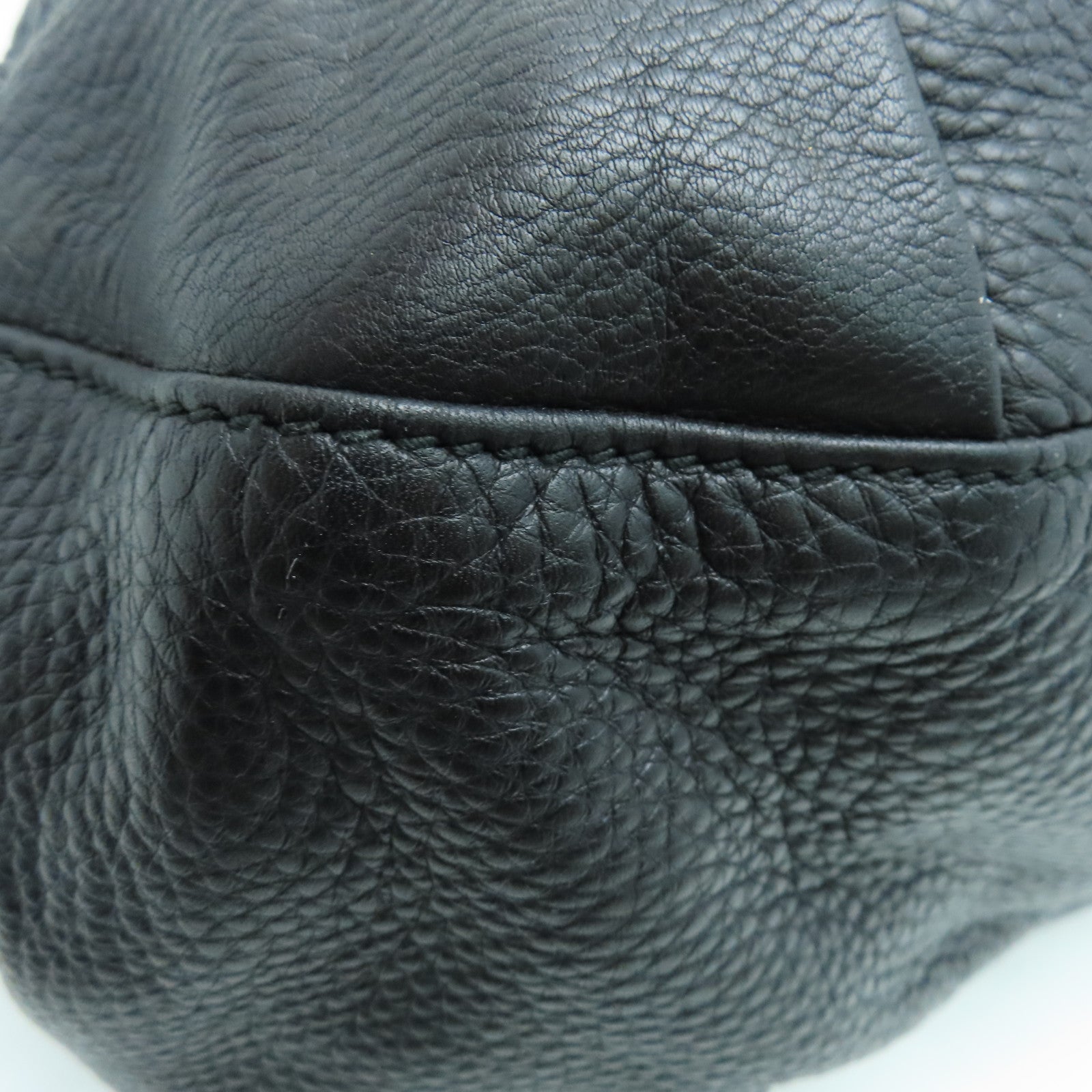 GUCCI 牛皮皮革2way Shoulder Bag银扣手挽肩背两用袋黑色