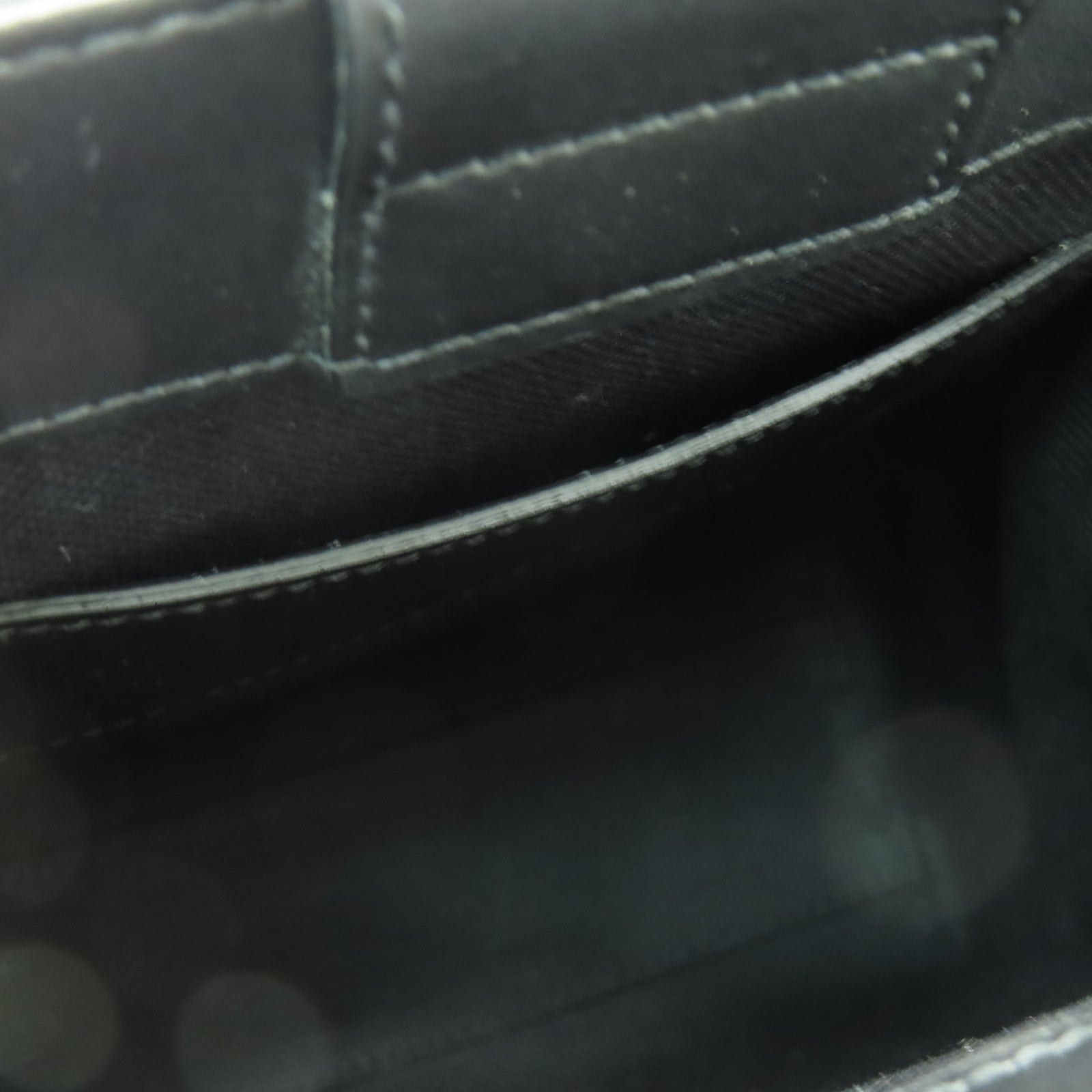 GUCCI 牛皮皮革Hand Bag銀扣手挽袋深藍色