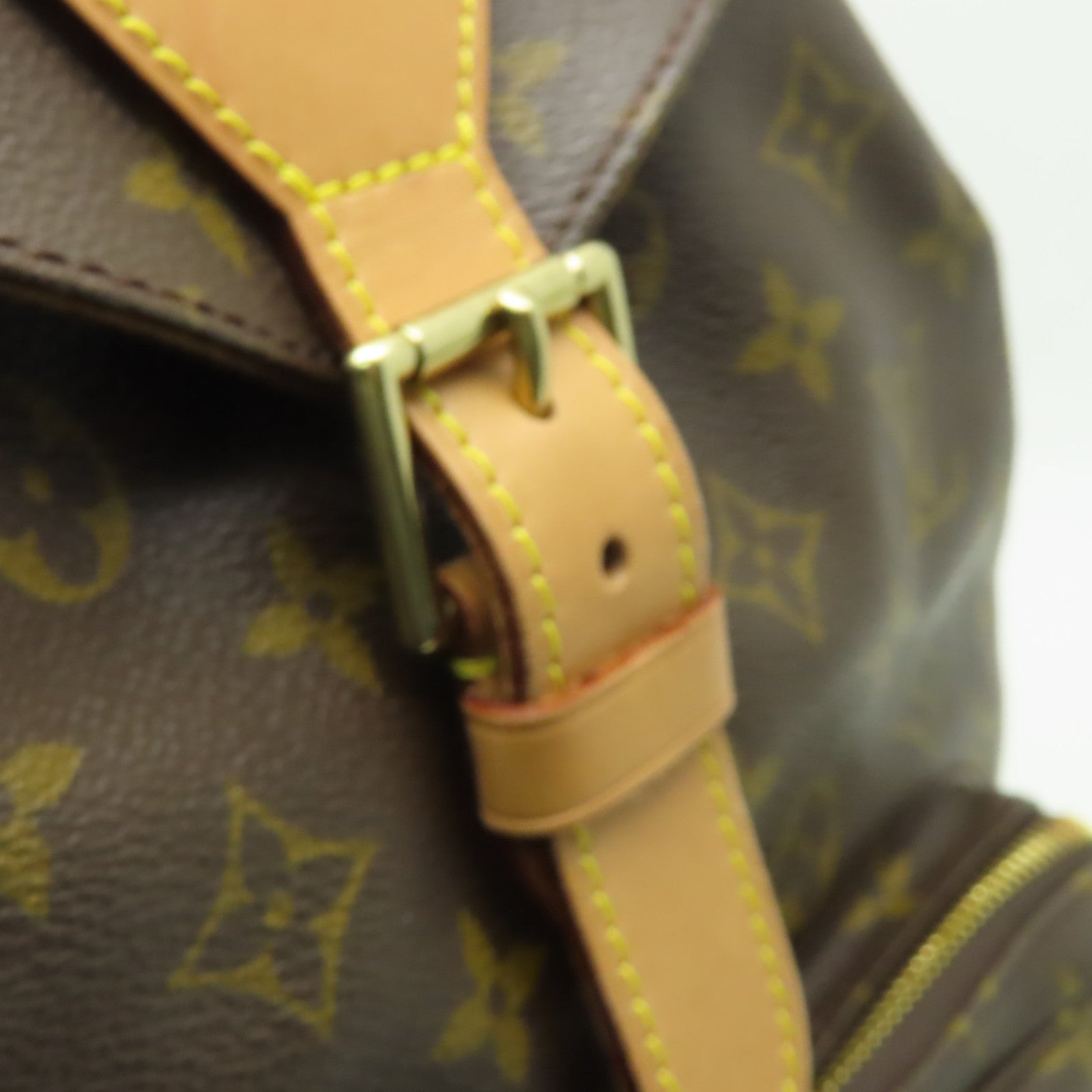 LOUIS VUITTON Monogram Montsouris GM金扣背包棕色