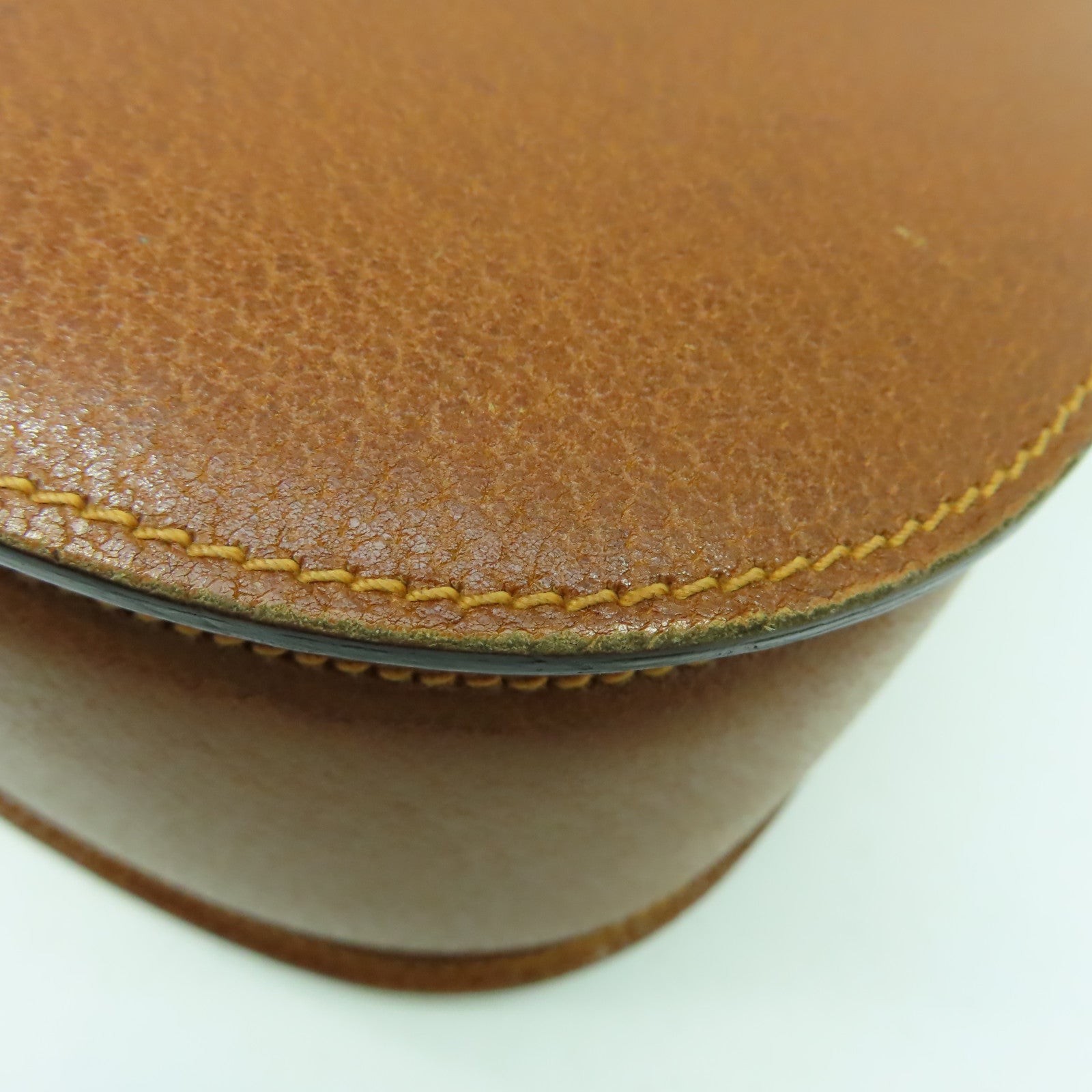 GUCCI 牛皮皮革Handbag金扣手挽袋啡色