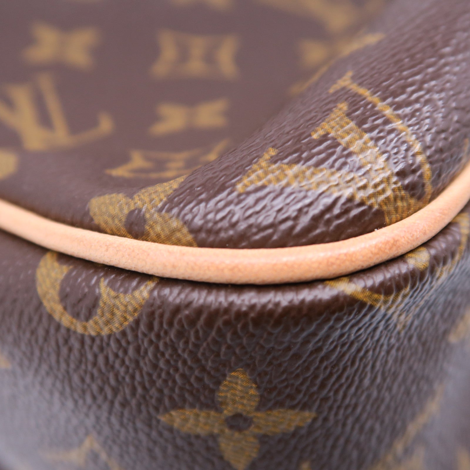 LOUIS VUITTON Monogram Reporter PM金扣肩背袋棕色