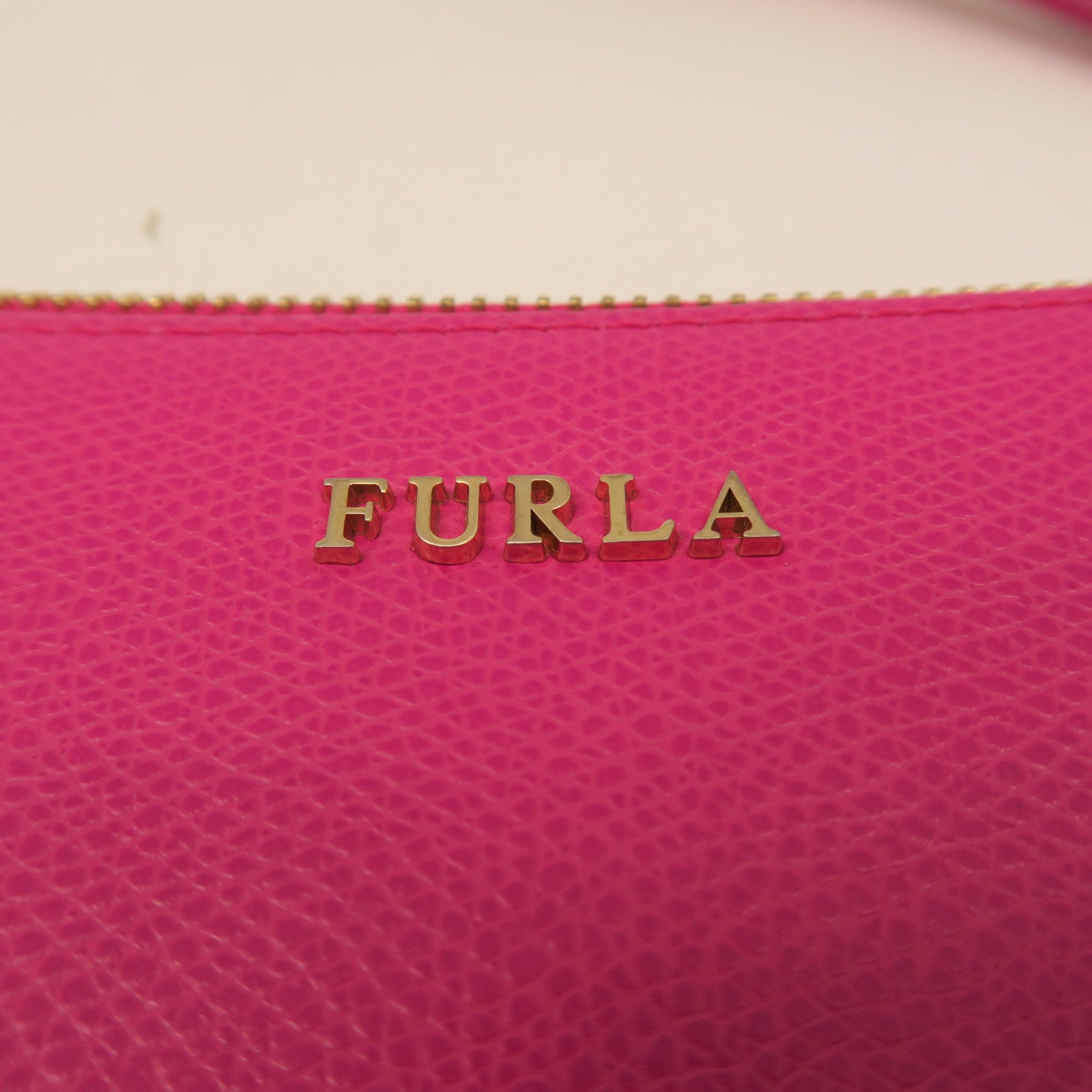 Furla 牛皮皮革Pouch银扣手提包粉红色/紫色/啡色