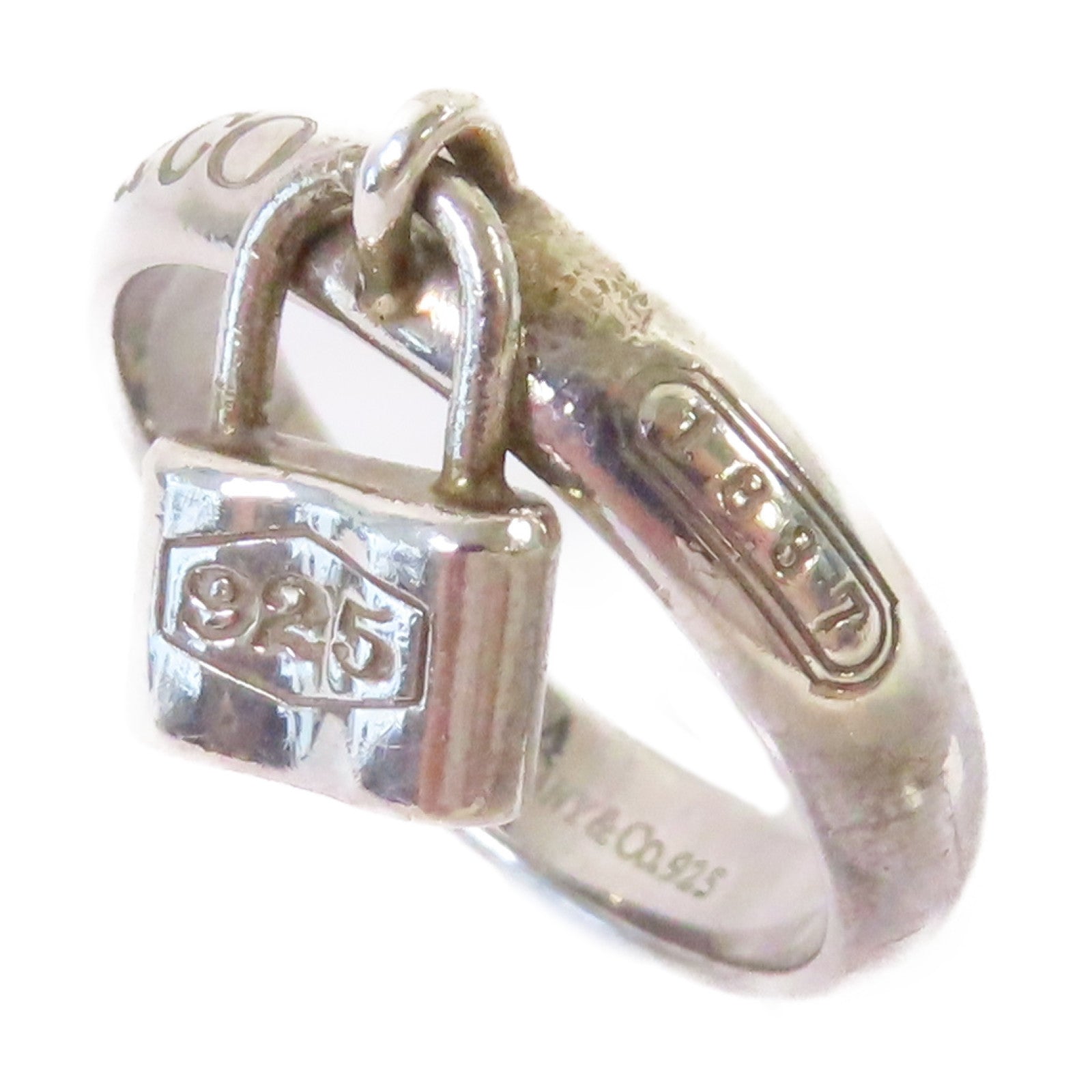 TIFFANY＆CO 925純銀1837 Lock Charm Band Ring戒指US#6 – Brand