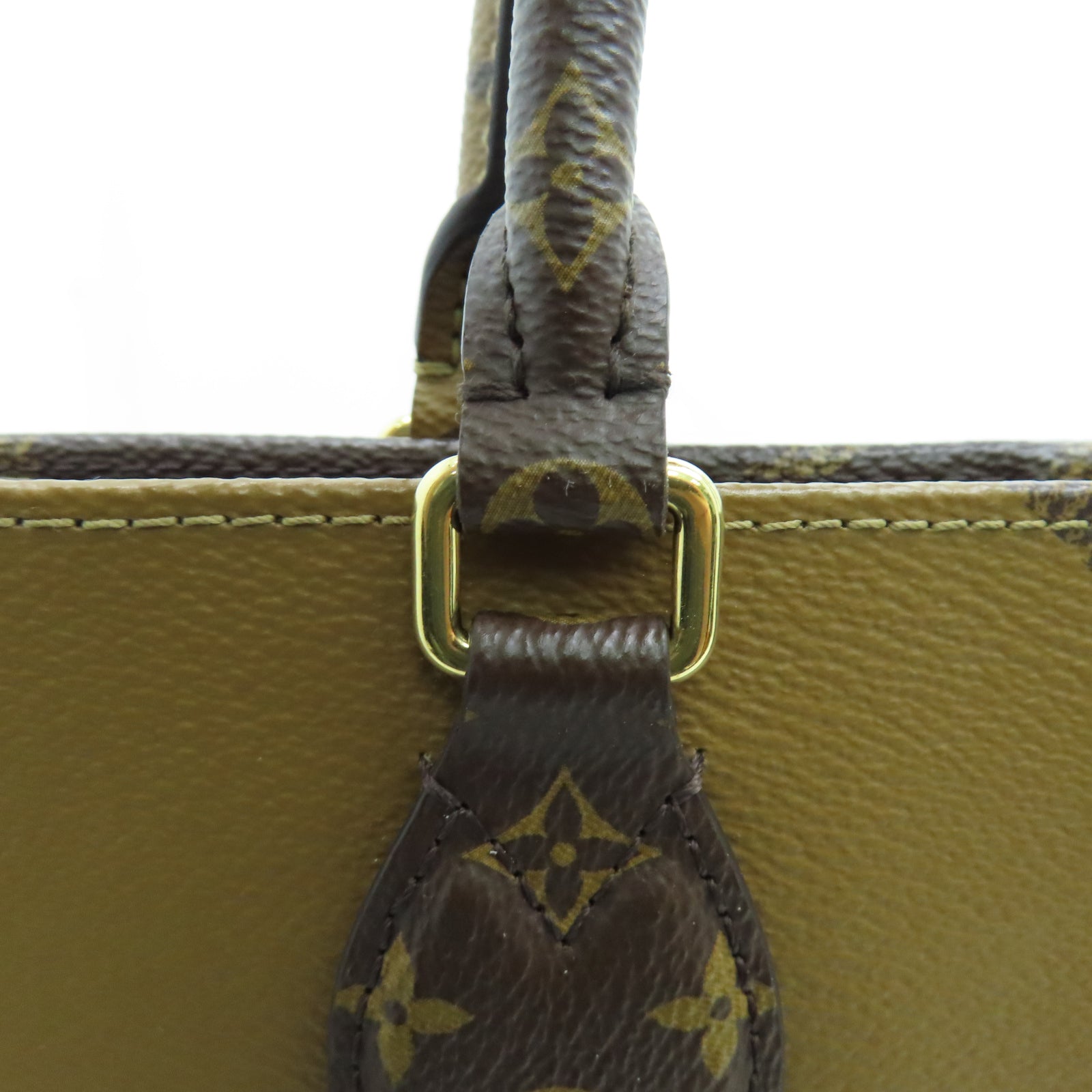 LOUIS VUITTON Monogram On The Go金扣肩背袋棕色