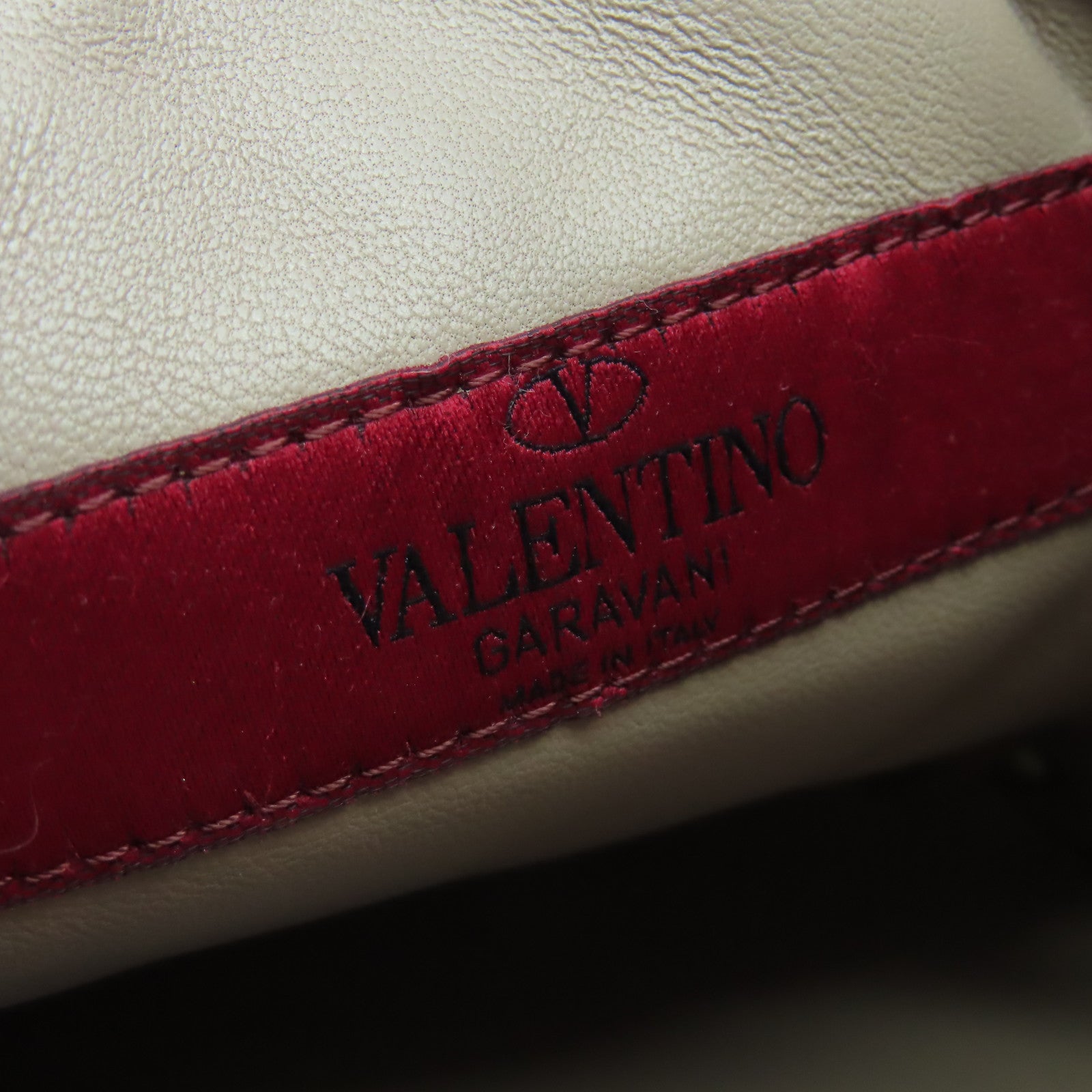 Valentino 菱格牛皮皮革2 Way Shoulder Bag金扣手挽肩背兩用袋粉紅色