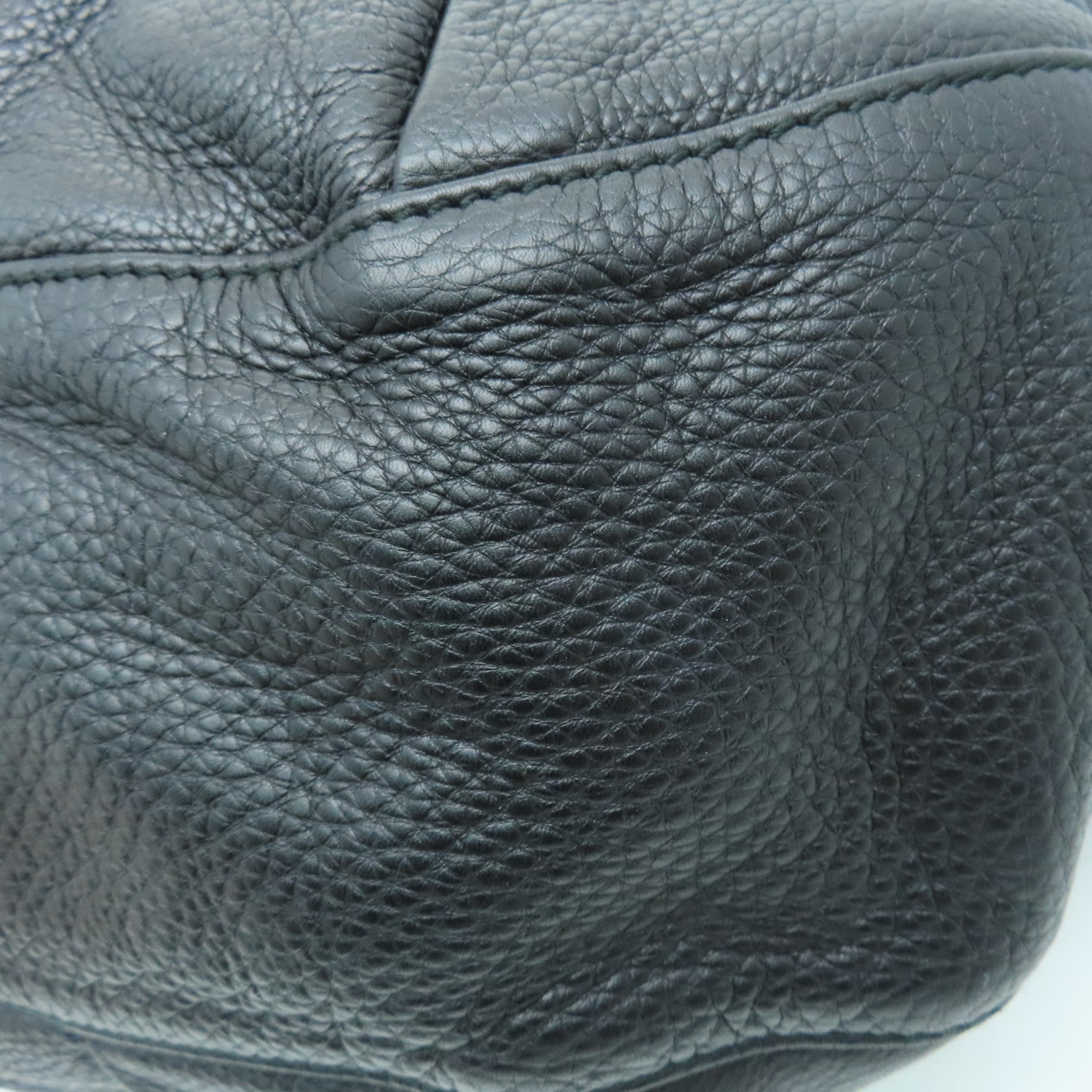 GUCCI 牛皮皮革2way Shoulder Bag银扣手挽肩背两用袋黑色
