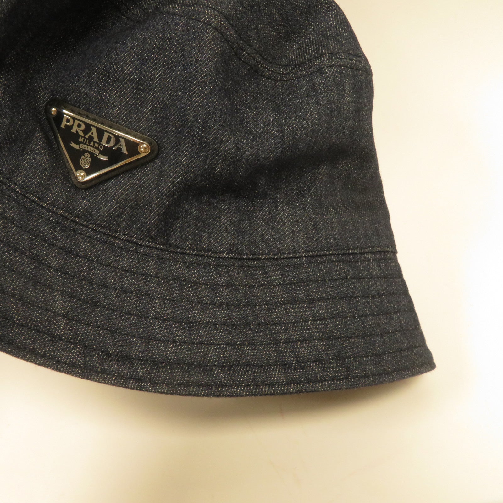 PRADA 牛仔布Bucket Hat漁夫帽藍色