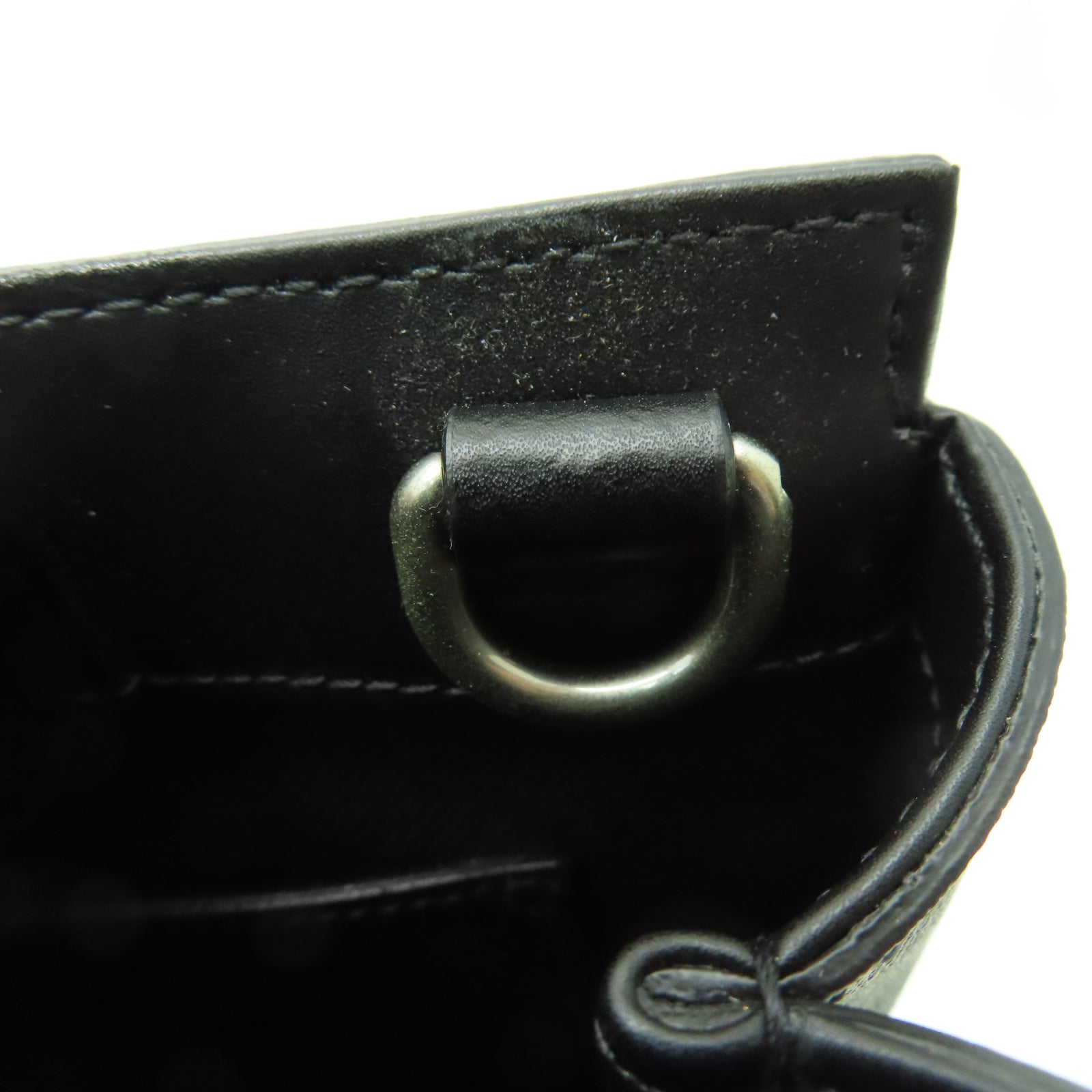 GUCCI 牛皮皮革Hand Bag銀扣手挽袋深藍色