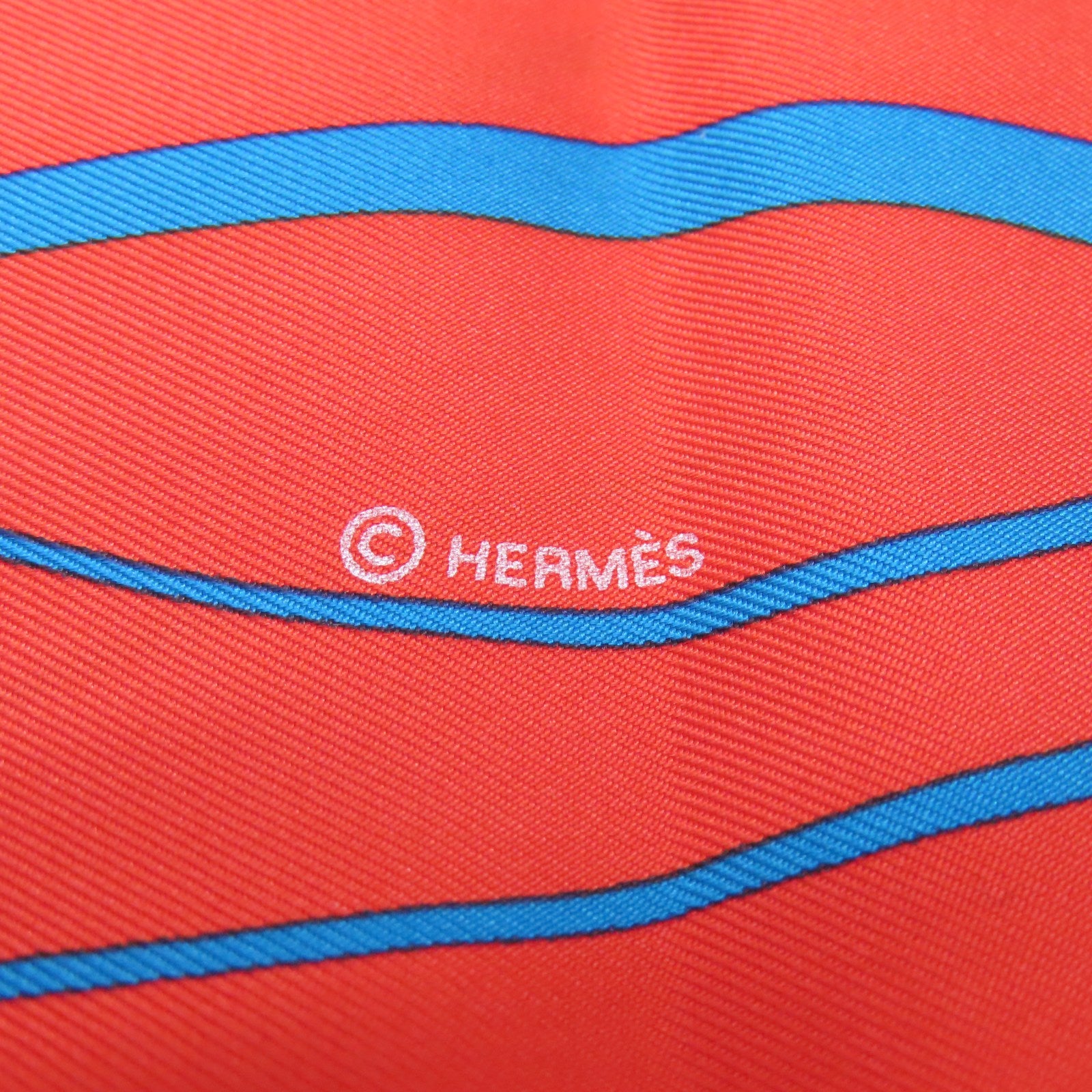 HERMES 絲質Scarf 90X90絲巾紅色
