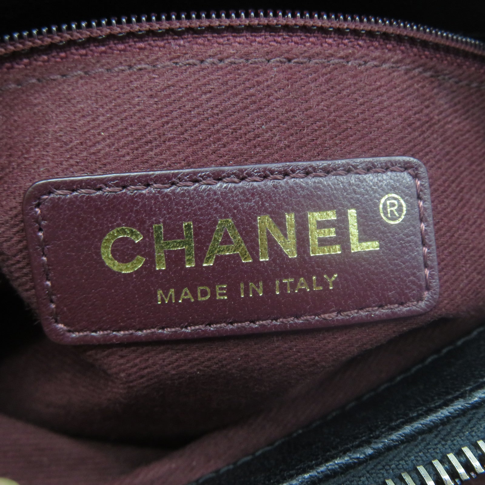 CHANEL 菱格牛皮皮革Shoulder Bag金扣手挽肩背兩用袋黑色