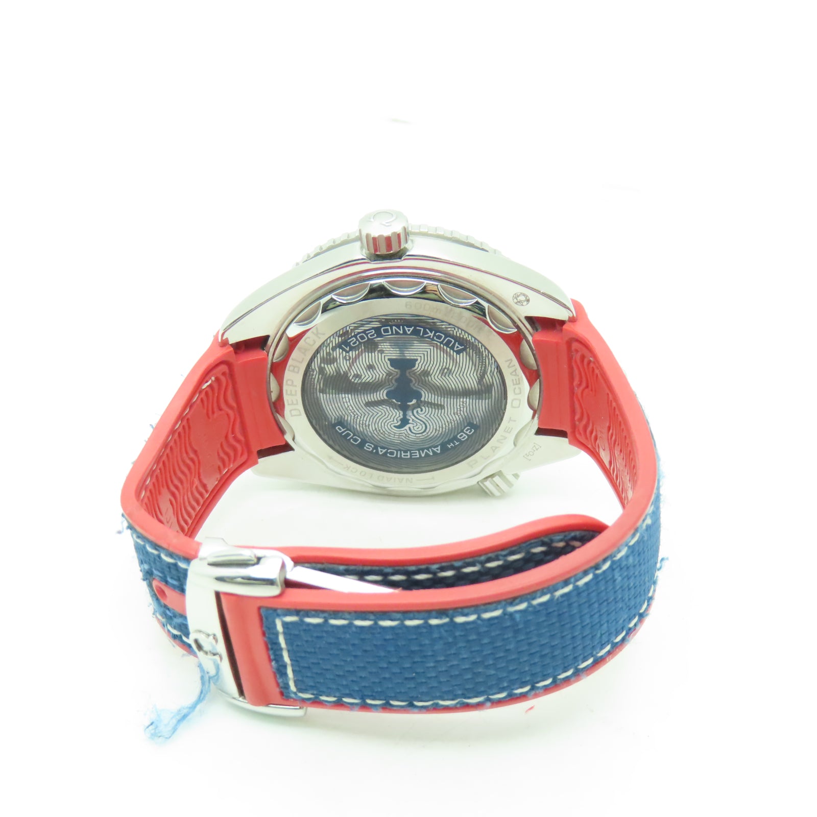 OMEGA Seamaster Planet Ocean 600M America's Cup Watch不鏽鋼/橡膠手錶自動機芯白色