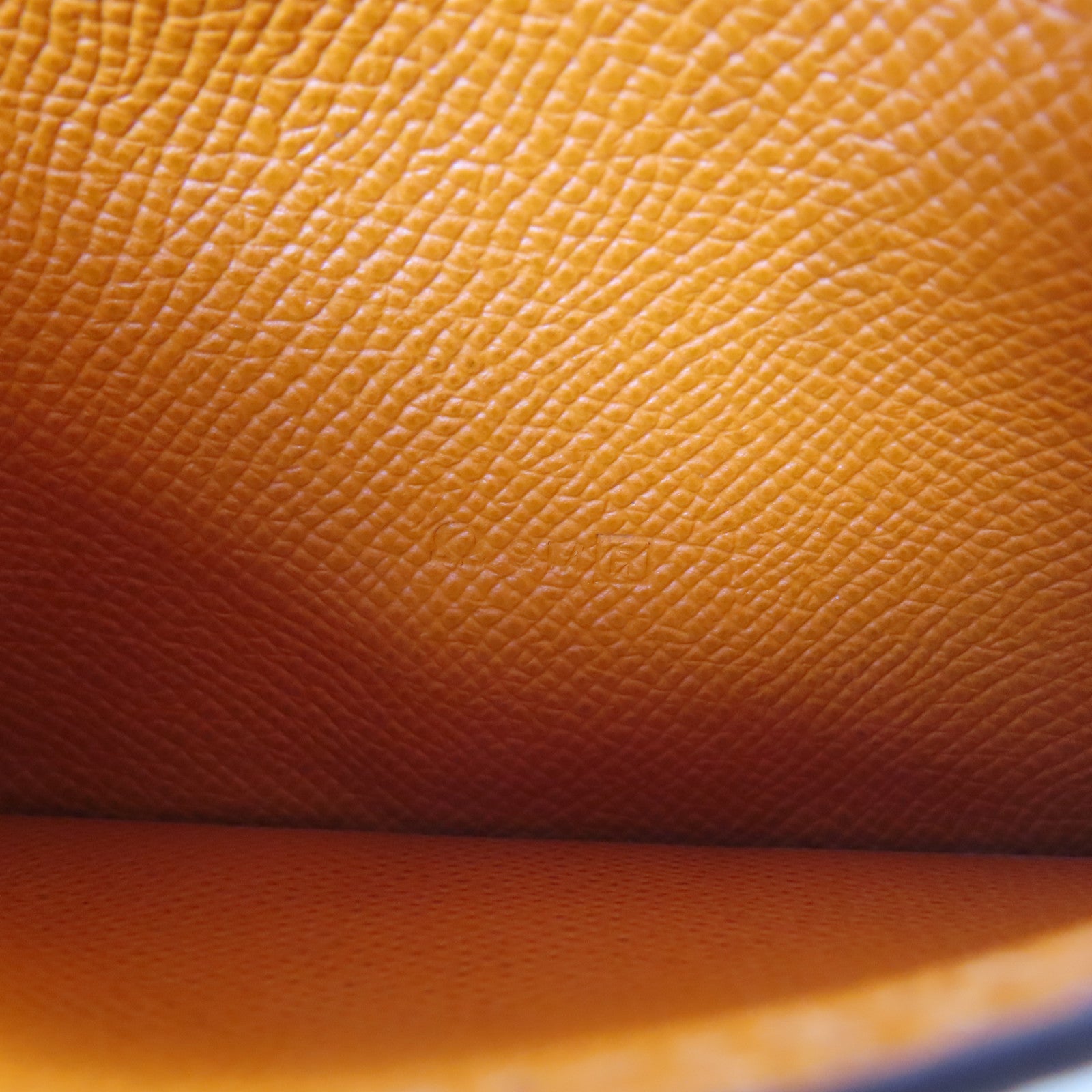 HERMES Veau Epsom皮革Bearn Long Wallet銀扣長錢包橙色
