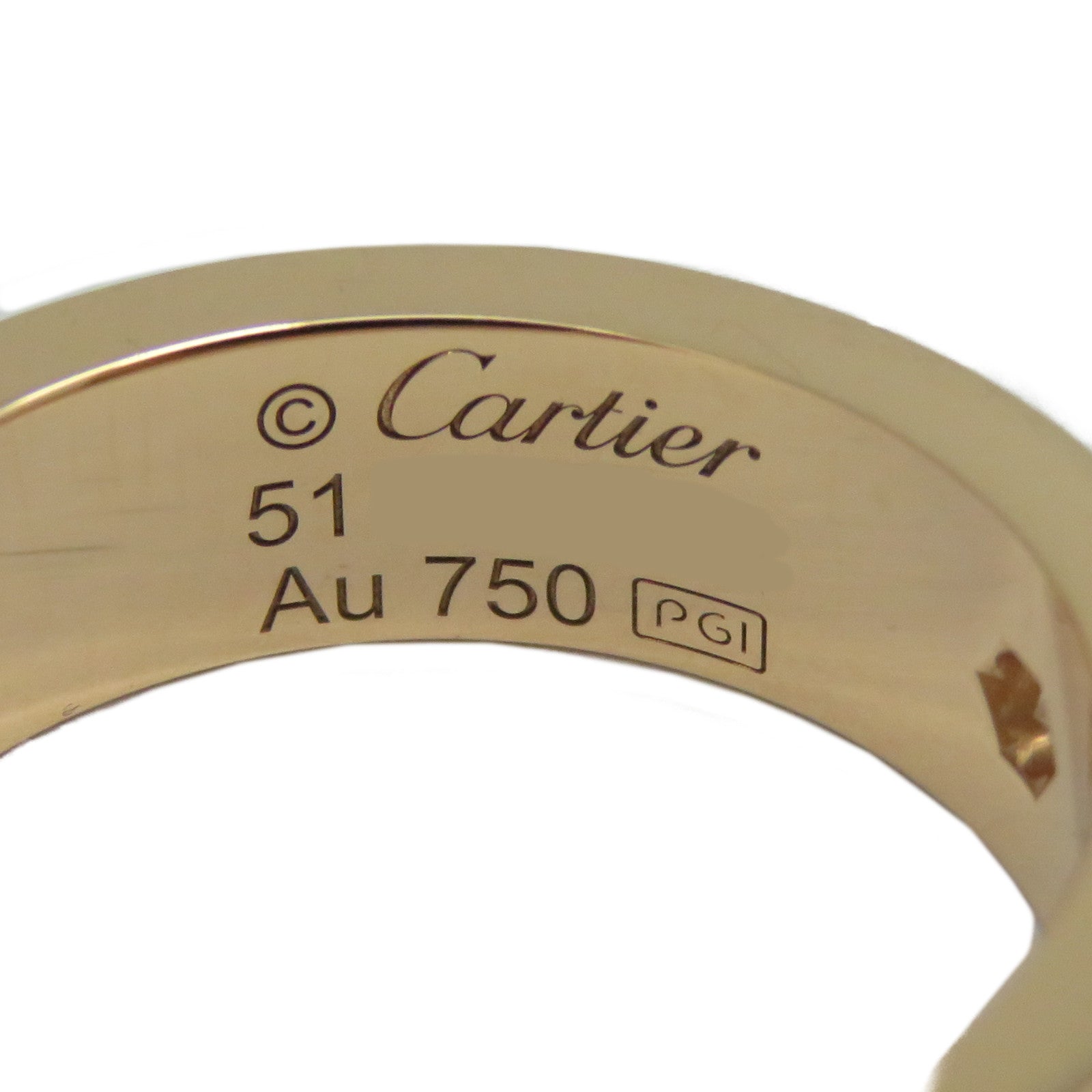CARTIER 18K玫瑰金Love Ring 3 Diamonds鑽石戒指Cartier#51/US#5.75粉金色
