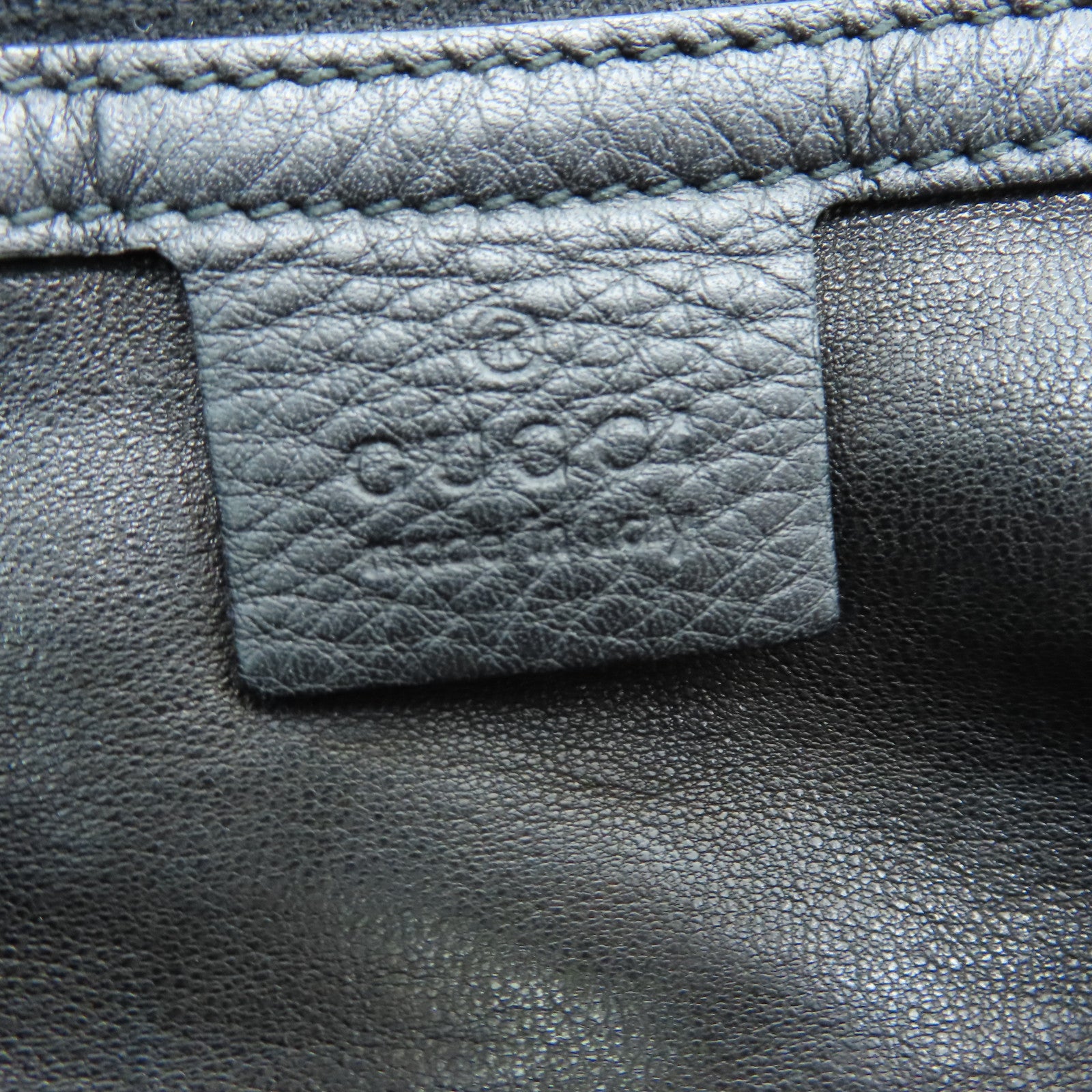 GUCCI 牛皮皮革2way Shoulder Bag银扣手挽肩背两用袋黑色