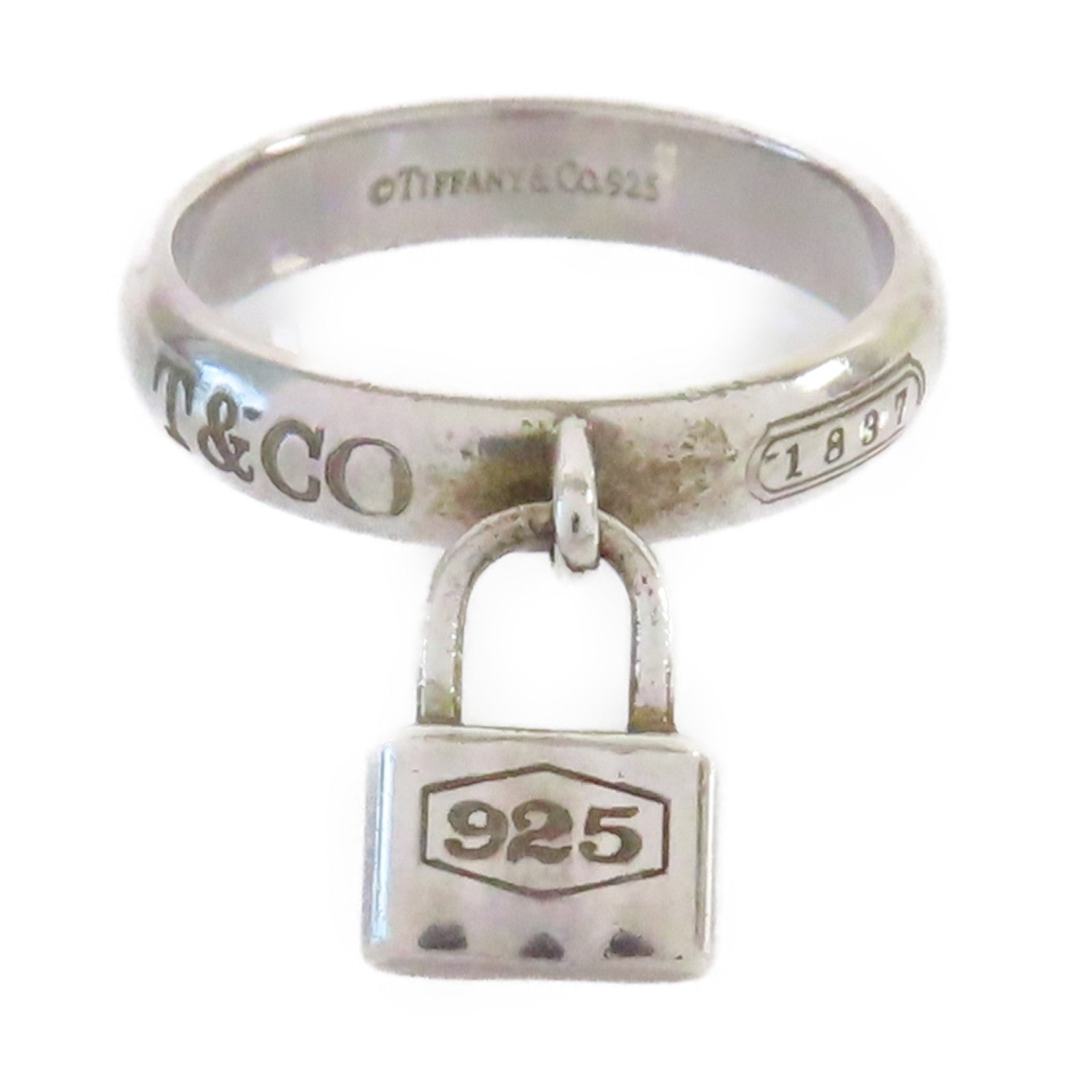 TIFFANY＆CO 925純銀1837 Lock Charm Band Ring戒指US#6 – Brand
