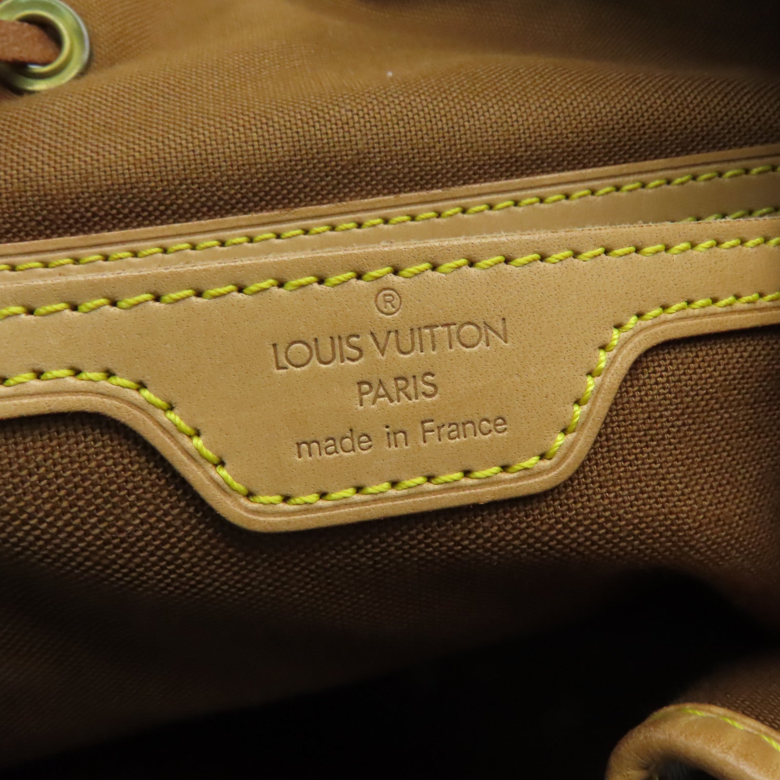 LOUIS VUITTON Monogram Montsouris GM金扣背包棕色