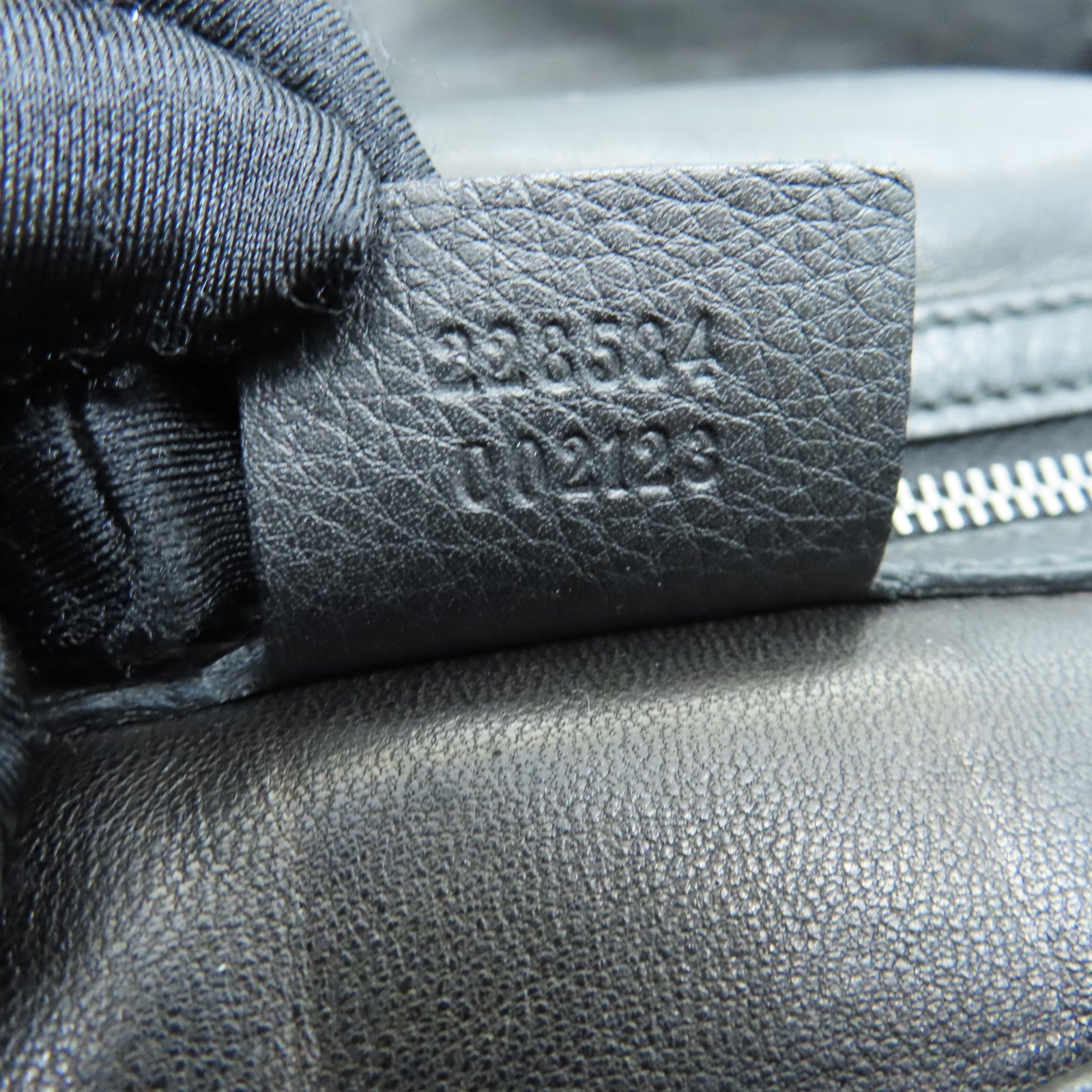 GUCCI 牛皮皮革2way Shoulder Bag银扣手挽肩背两用袋黑色