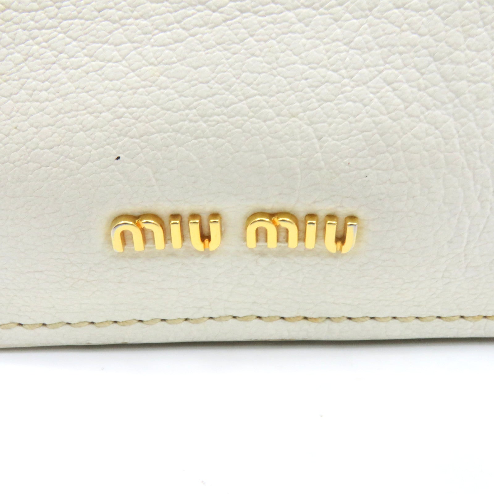 Miu Miu cowhide leather 2Way Shoulder Bag handle shoulder bag off-white