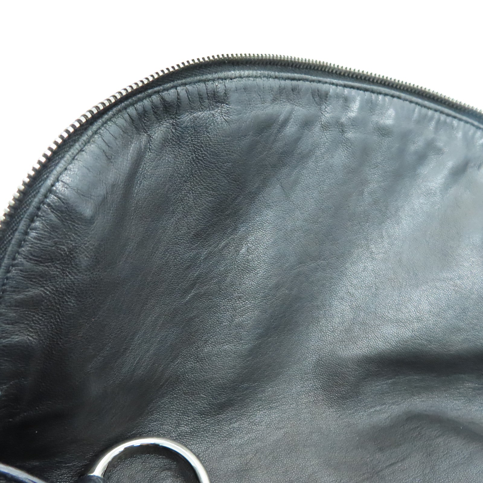 GUCCI 牛皮皮革2way Shoulder Bag银扣手挽肩背两用袋黑色