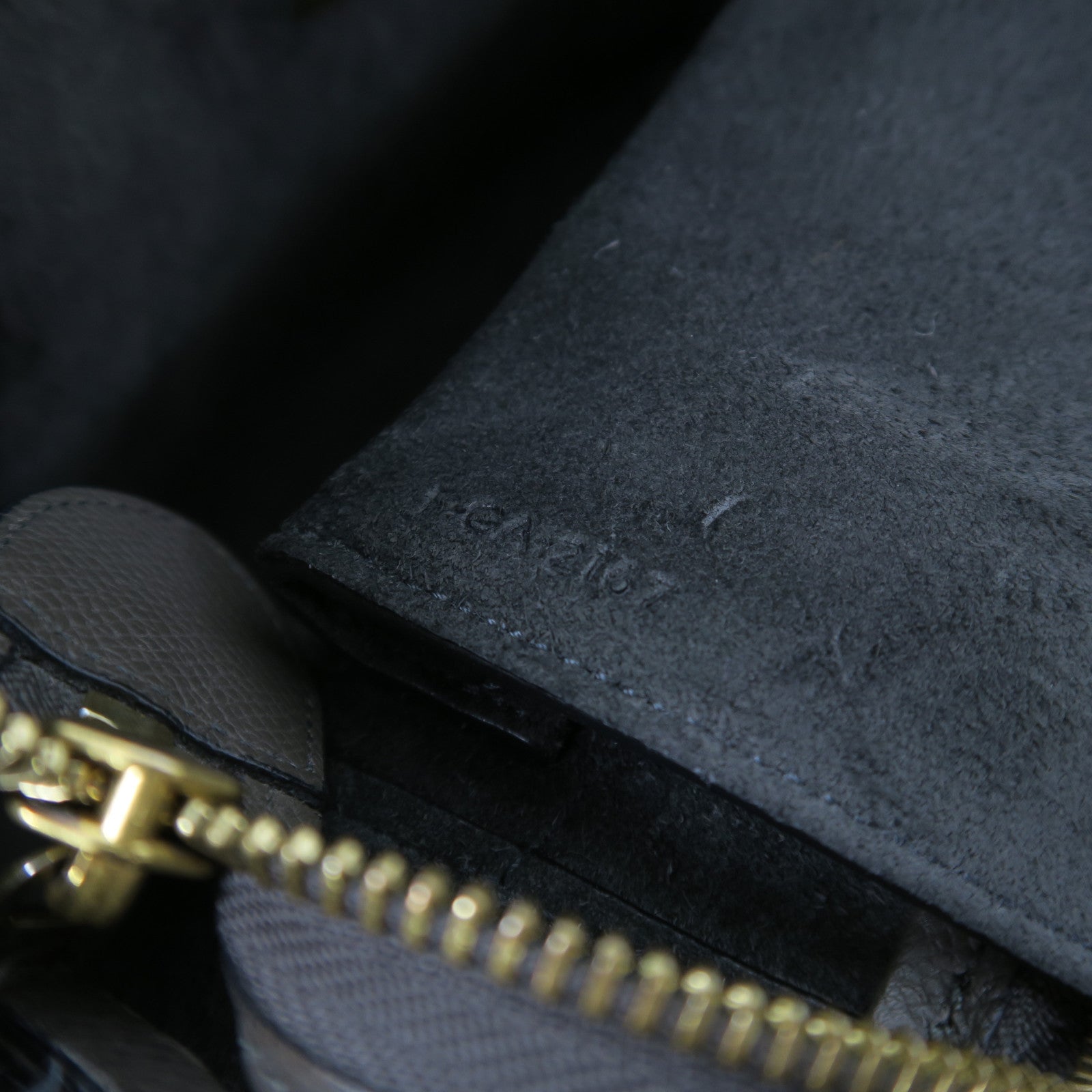 CELINE 牛皮皮革Belt Bag金扣手挽肩背兩用袋灰色