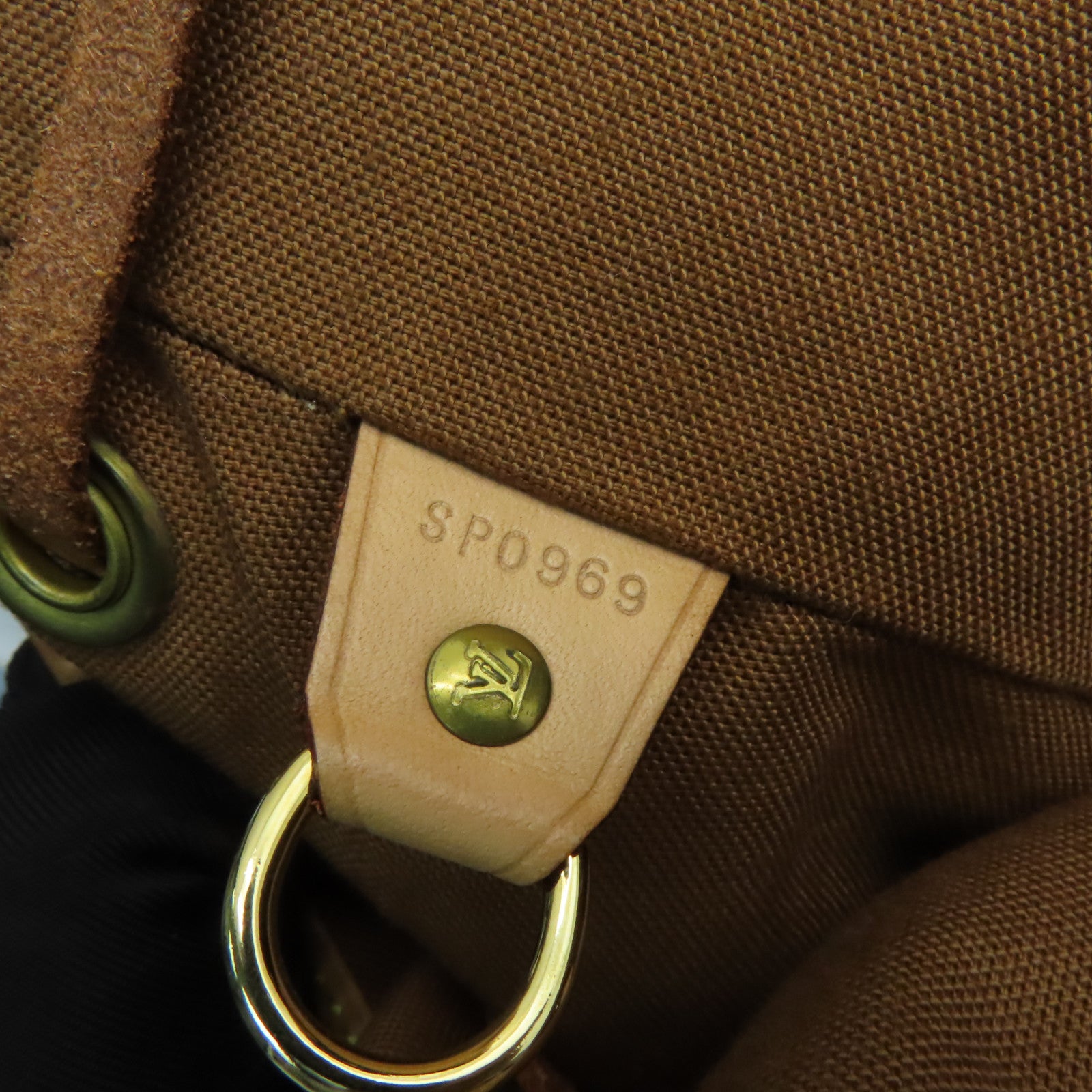 LOUIS VUITTON Monogram Montsouris GM金扣背包棕色
