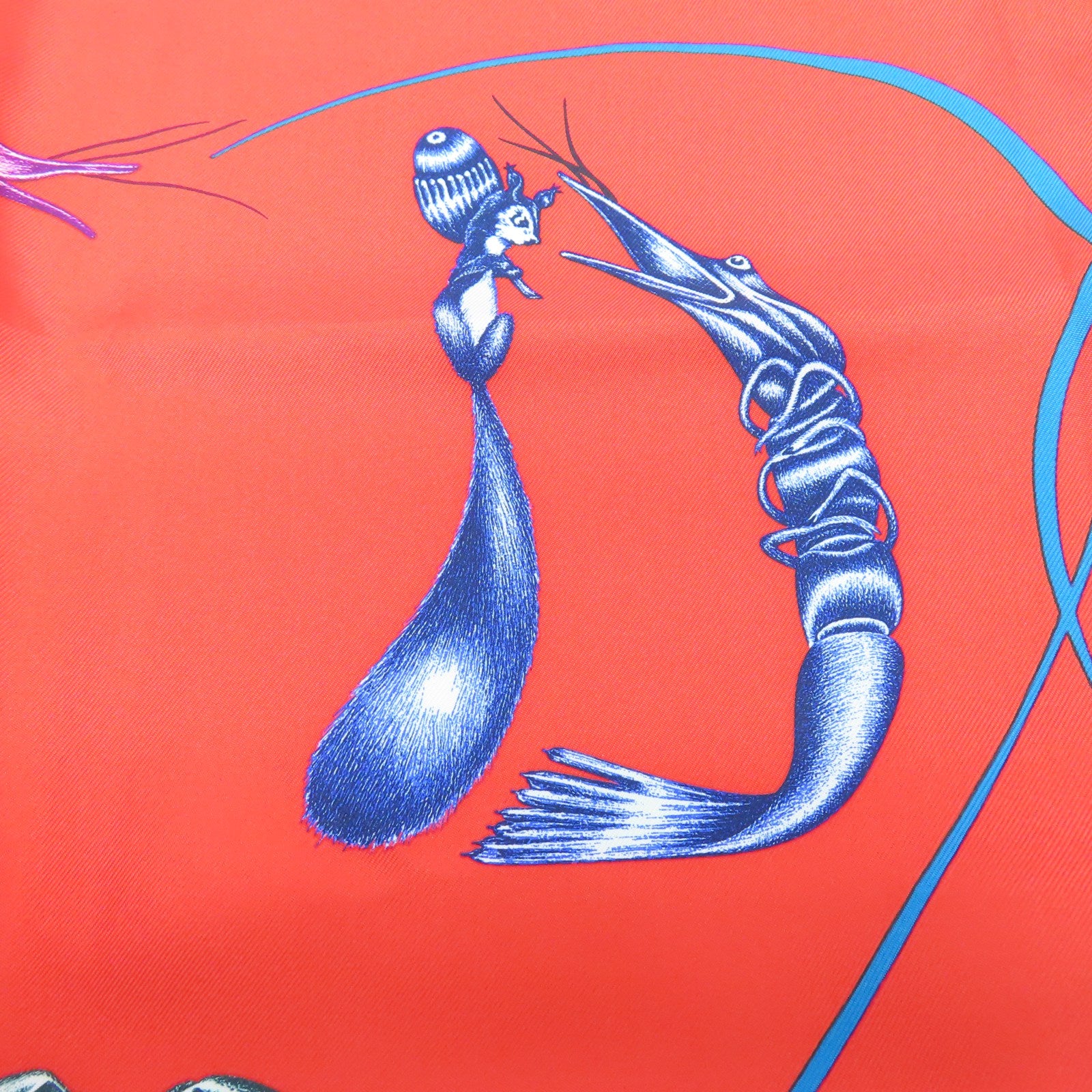HERMES 絲質Scarf 90X90絲巾紅色