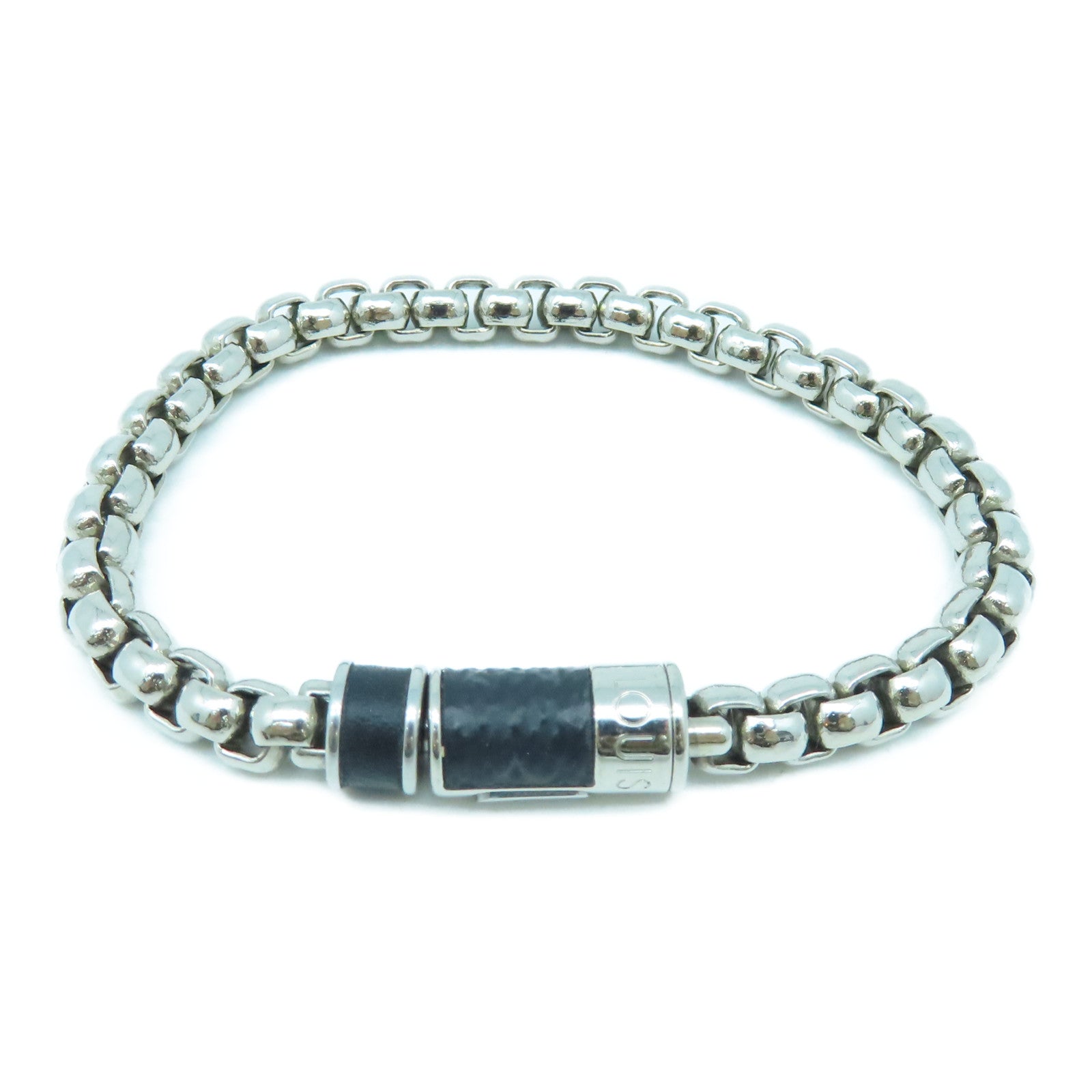 LOUIS VUITTON 金属Bracelet银扣手镯银色/黑色