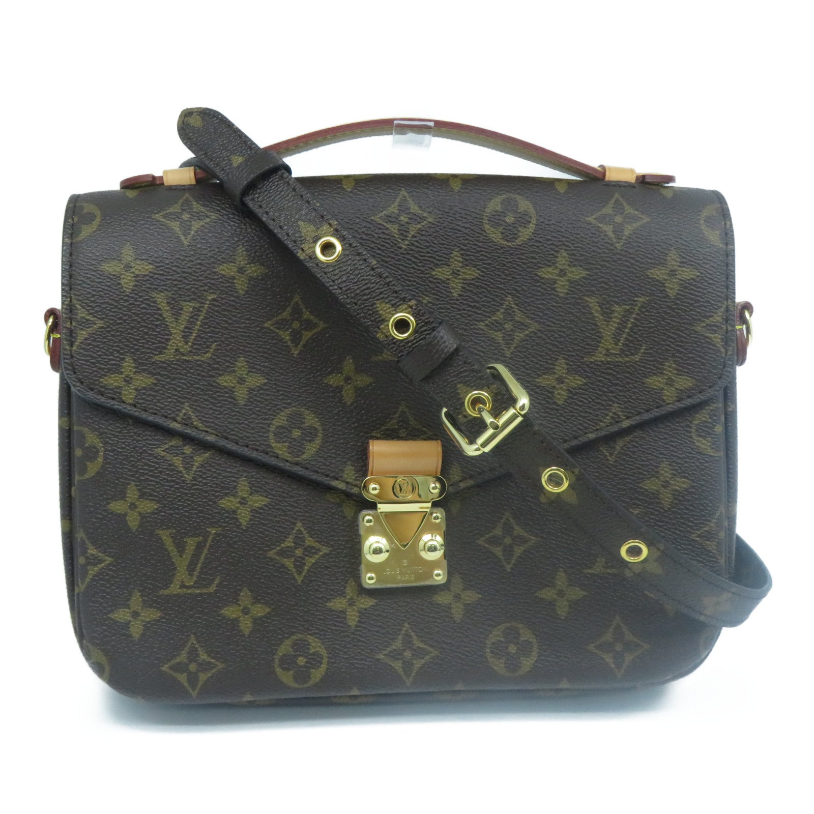 LOUIS VUITTON Monogram Pochette Metis金扣手挽肩背兩用袋啡色