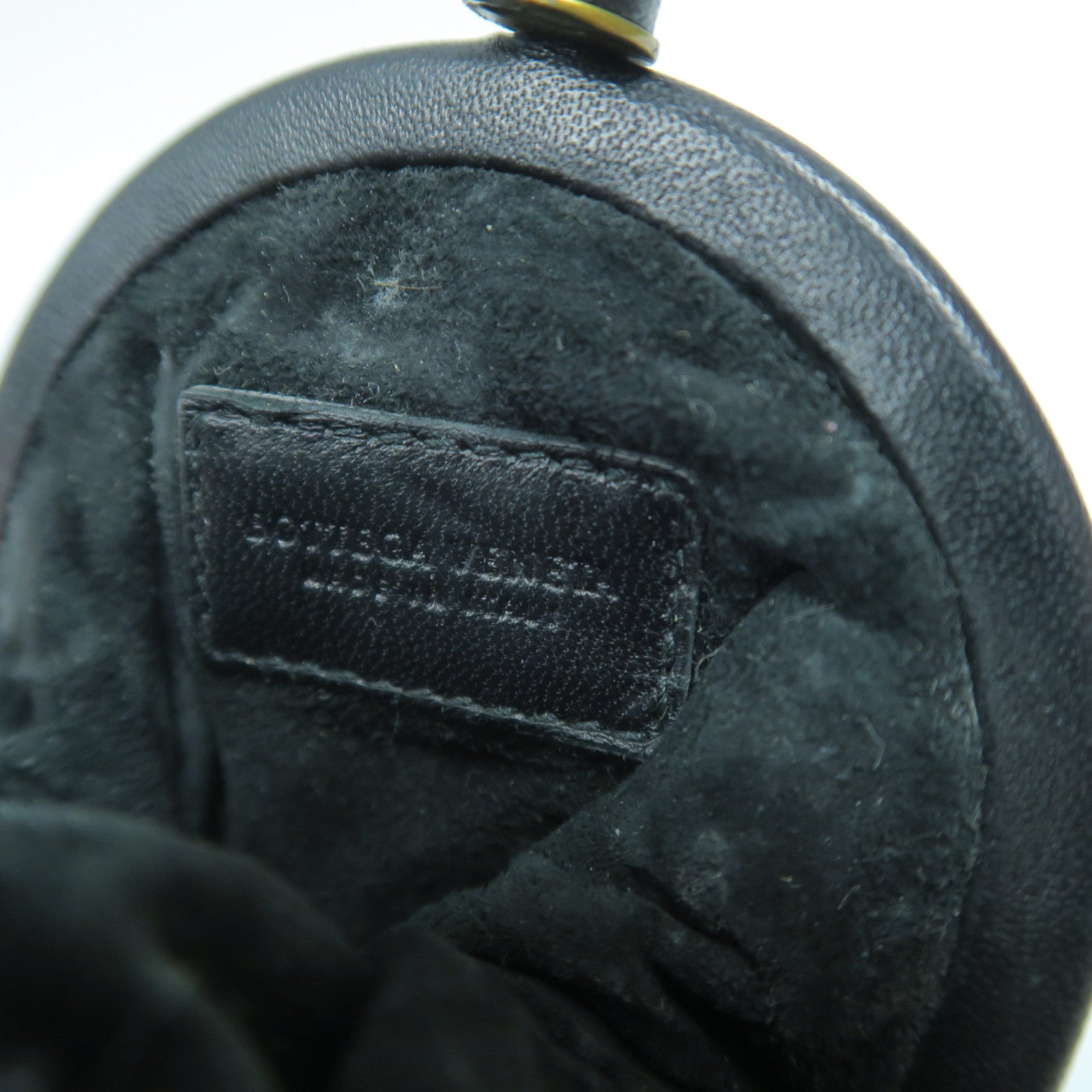 BOTTEGA VENETA 織紋皮革Card Case金扣零錢包黑色