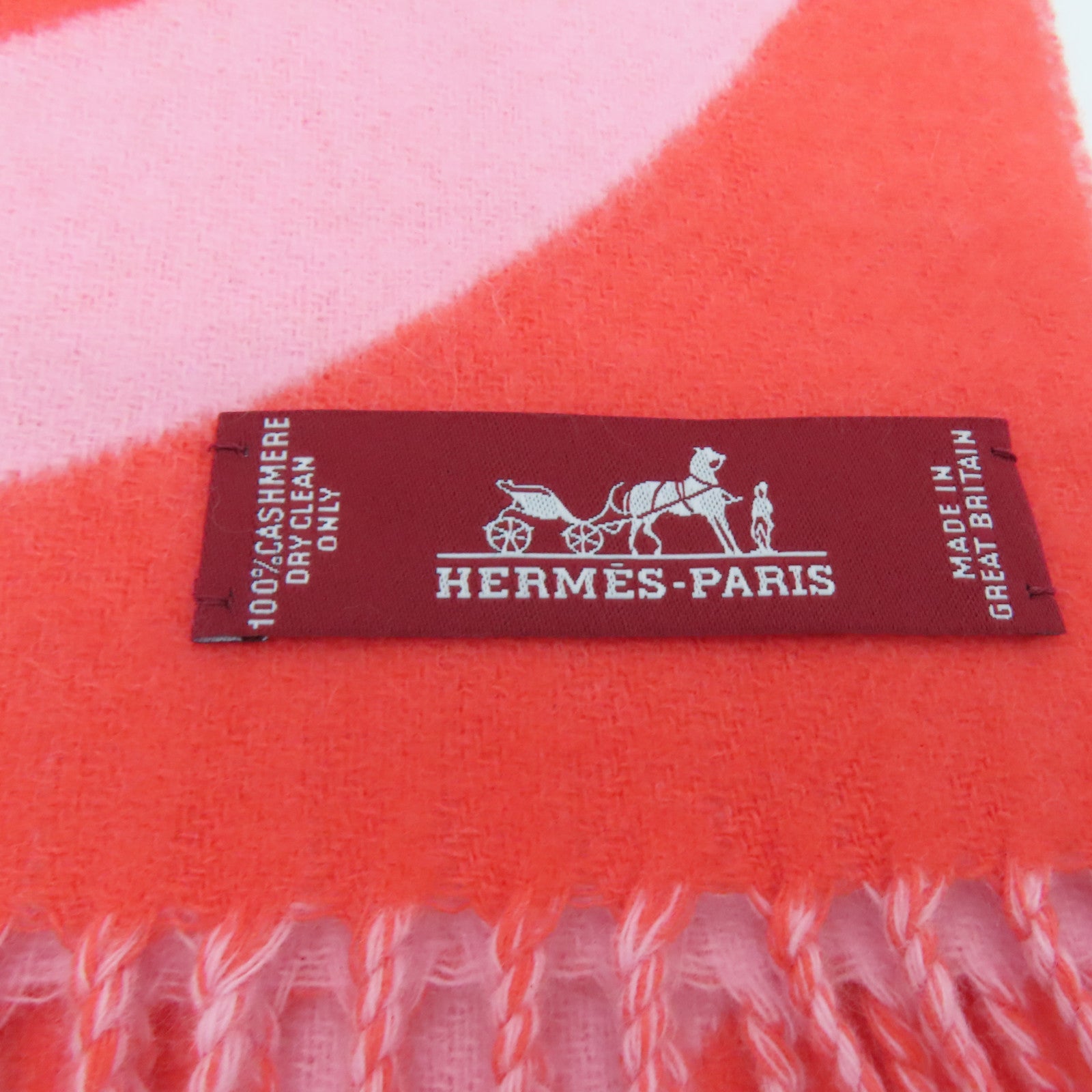 HERMES Cashmere Scarf颈巾粉红色