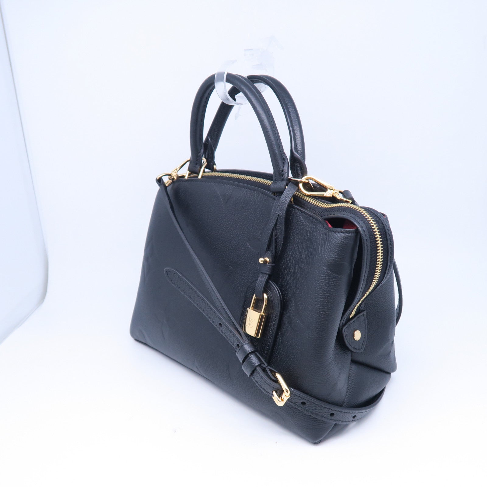 LOUIS VUITTON Monogram Empreinte Petit Palais金扣手挽肩背兩用袋黑色