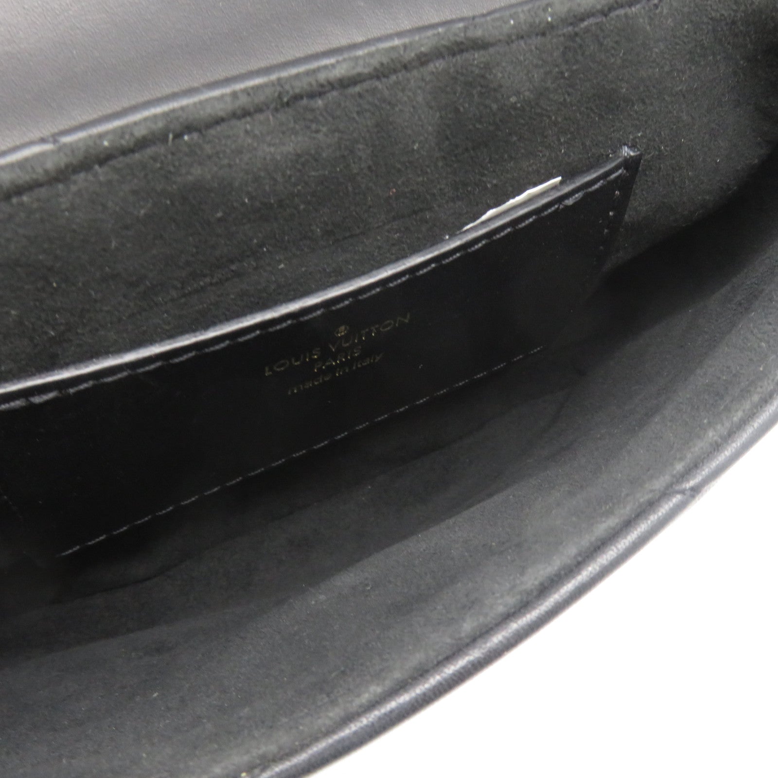 LOUIS VUITTON 斜紋牛皮皮革New Wave Multi Pochette金扣手挽肩背兩用袋黑色