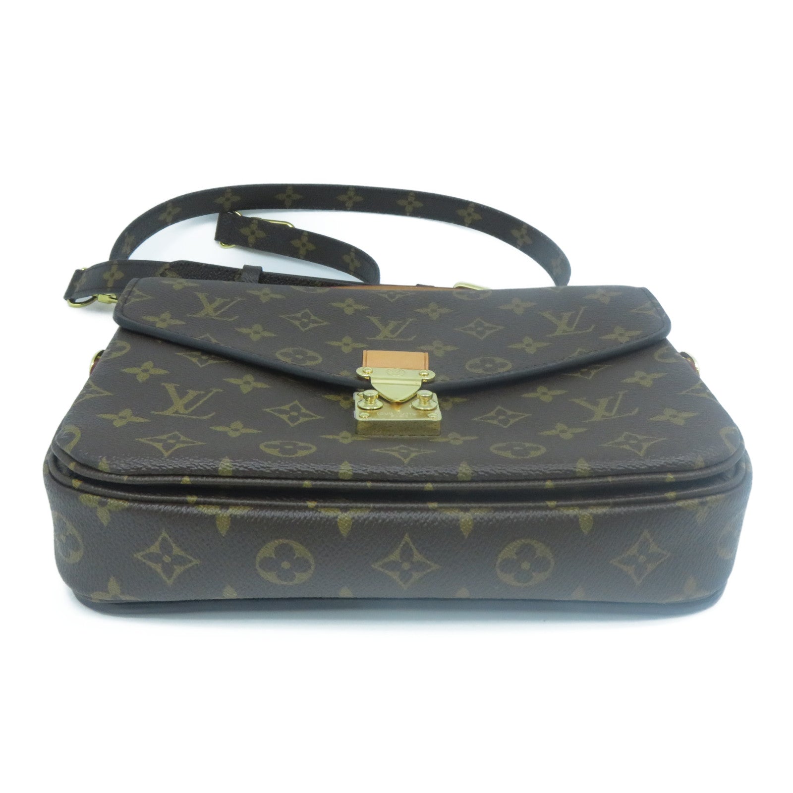 LOUIS VUITTON Monogram Pochette Metis金扣手挽肩背兩用袋啡色