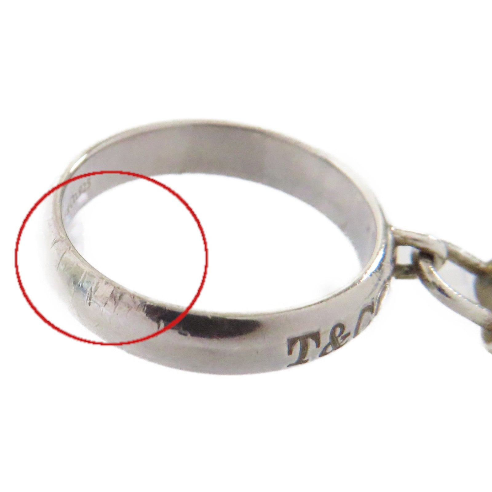 洋銀　鏝 TIFFANY＆CO 925純銀1837 Lock Charm Band Ring戒指US#6 – Brand
