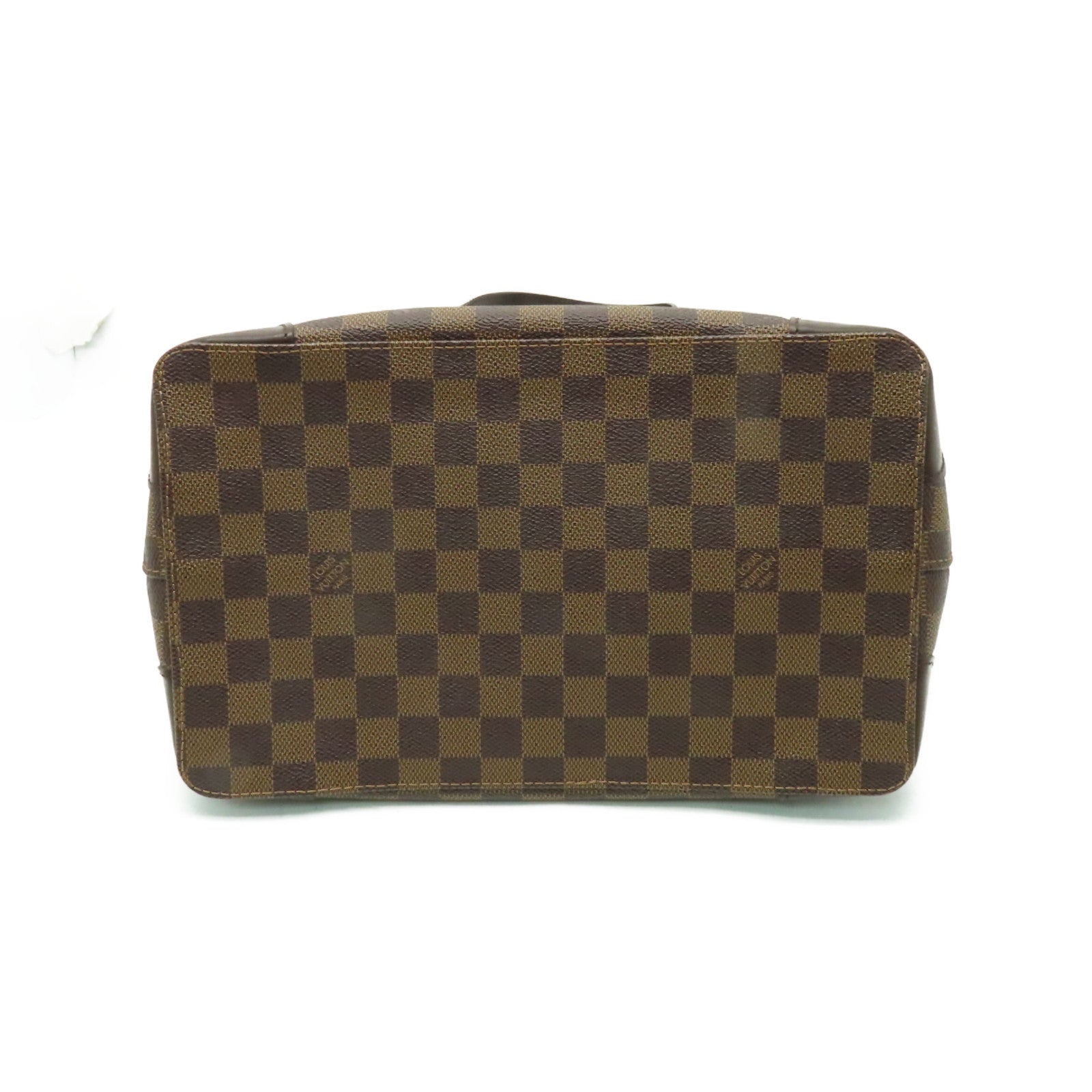 LOUIS VUITTON Damier Hampstead PM金扣手挽袋棕色
