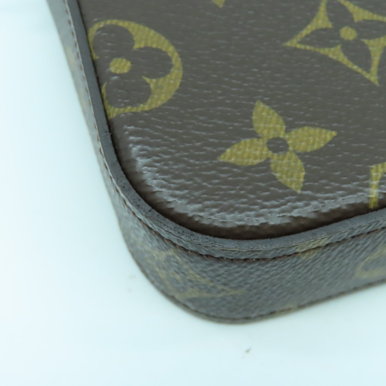 LOUIS VUITTON Monogram Felicie Strap & Go金扣肩背袋啡色/綠色