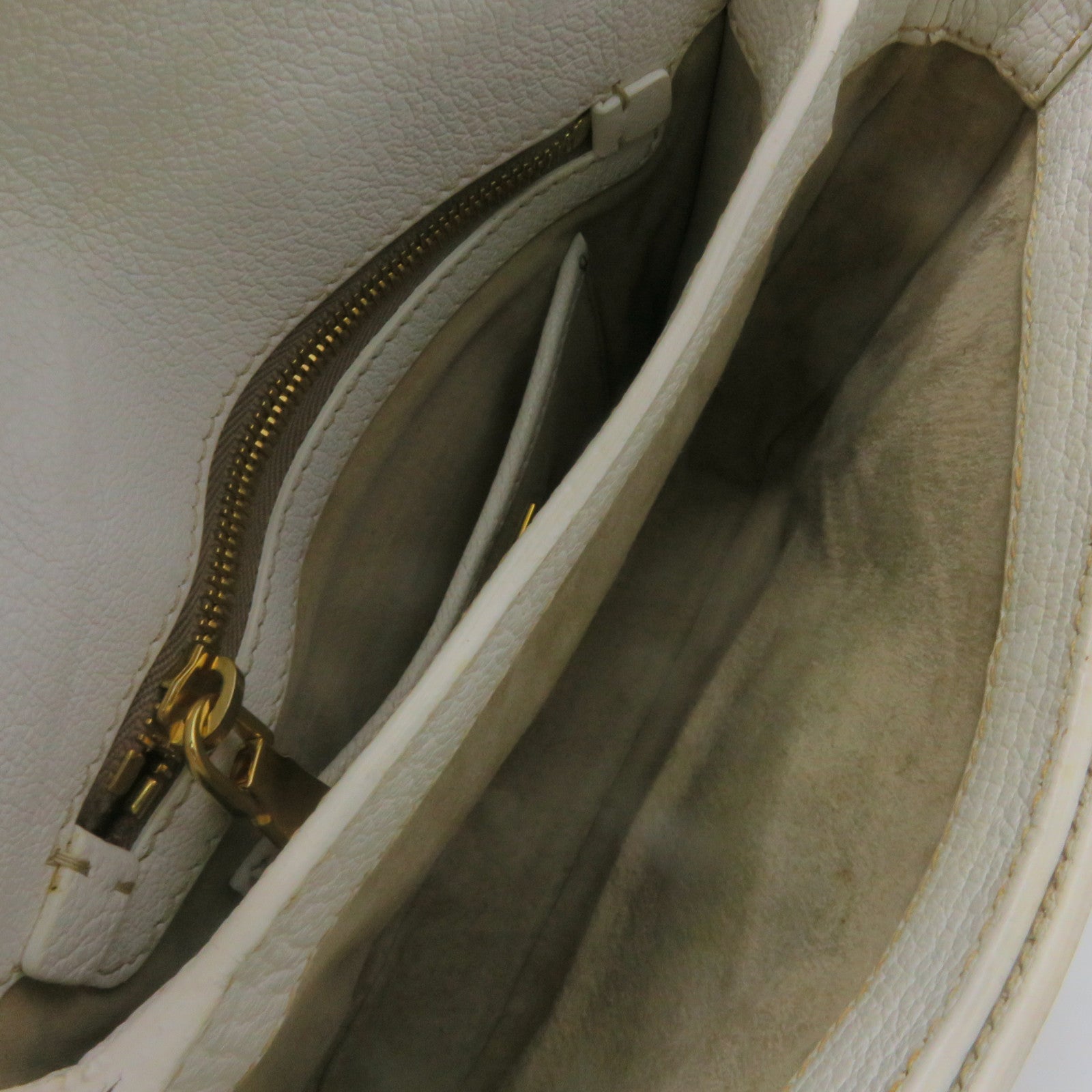 Miu Miu cowhide leather 2Way Shoulder Bag handle shoulder bag off-white