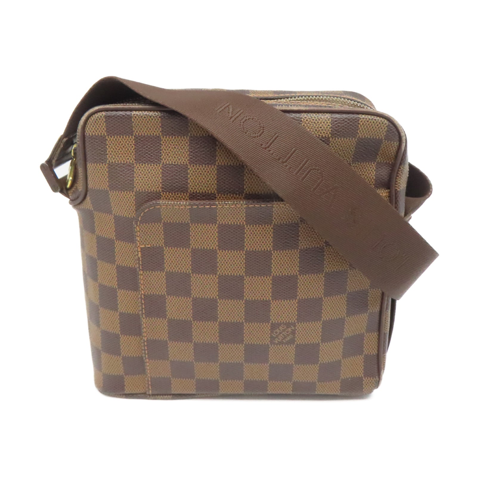 LOUIS VUITTON Damier Olav PM金扣肩背袋啡色
