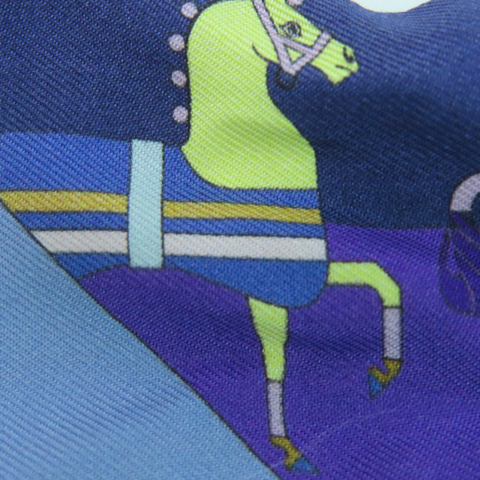 HERMES 絲質Twilly Scarf絲巾藍色