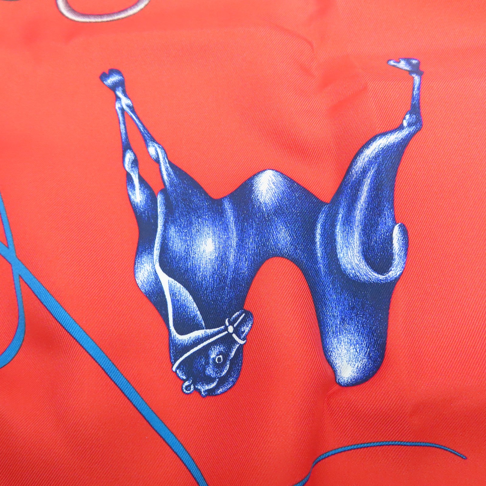 HERMES 絲質Scarf 90X90絲巾紅色