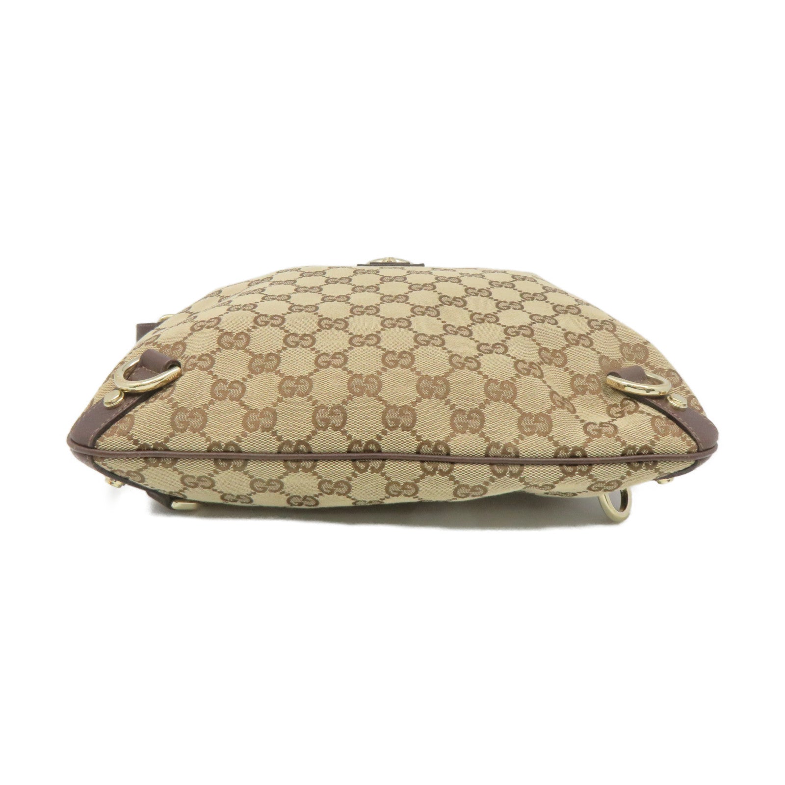 GUCCI GG Canvas Shoulder Bag Brown