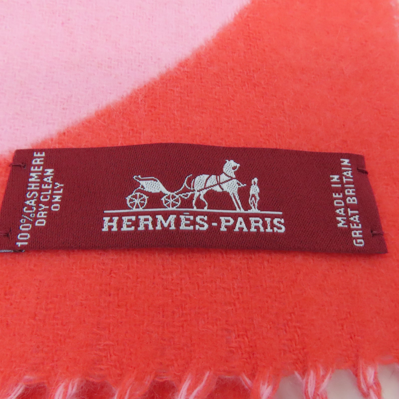 HERMES Cashmere Scarf颈巾粉红色