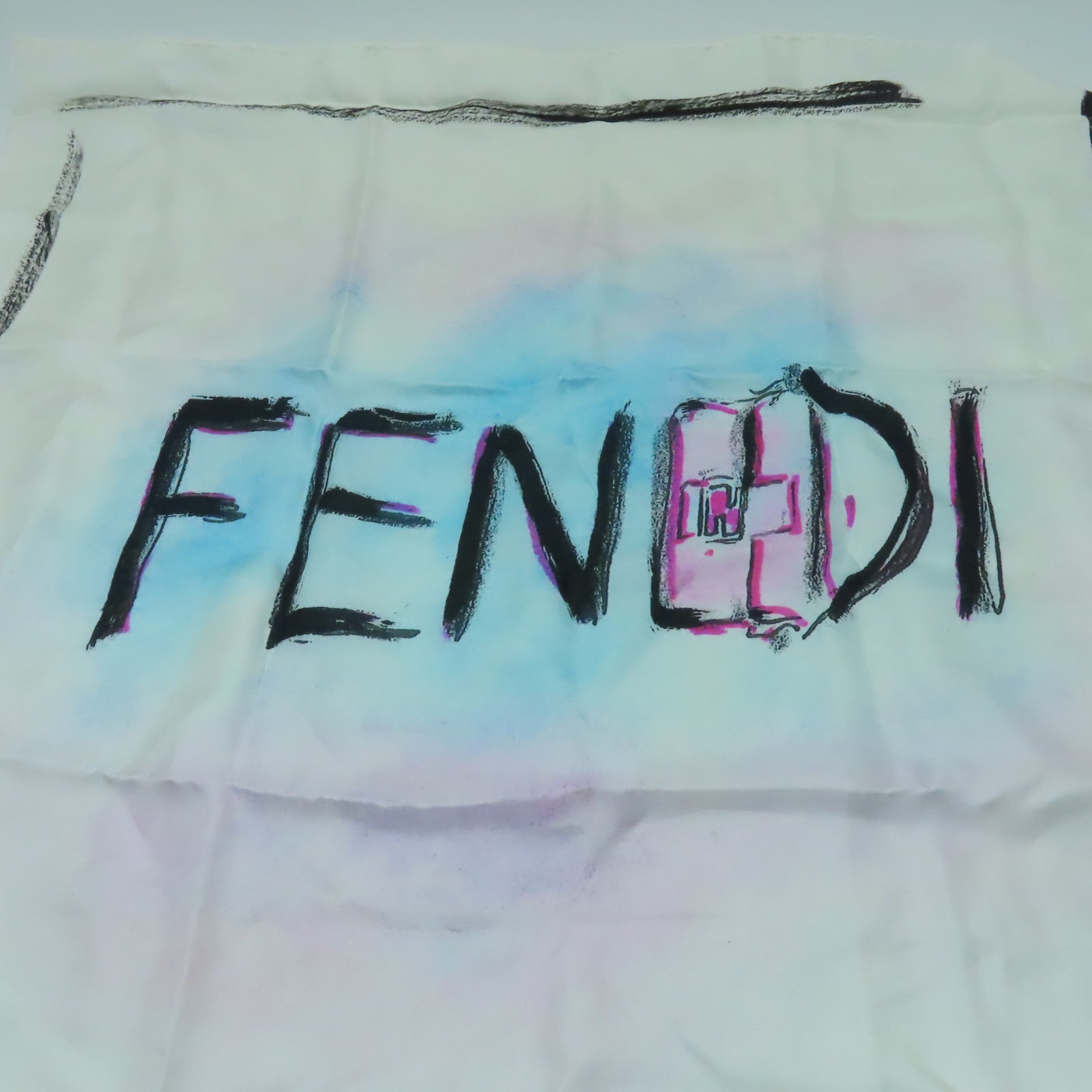 FENDI 絲質Scarf絲巾白色/彩色