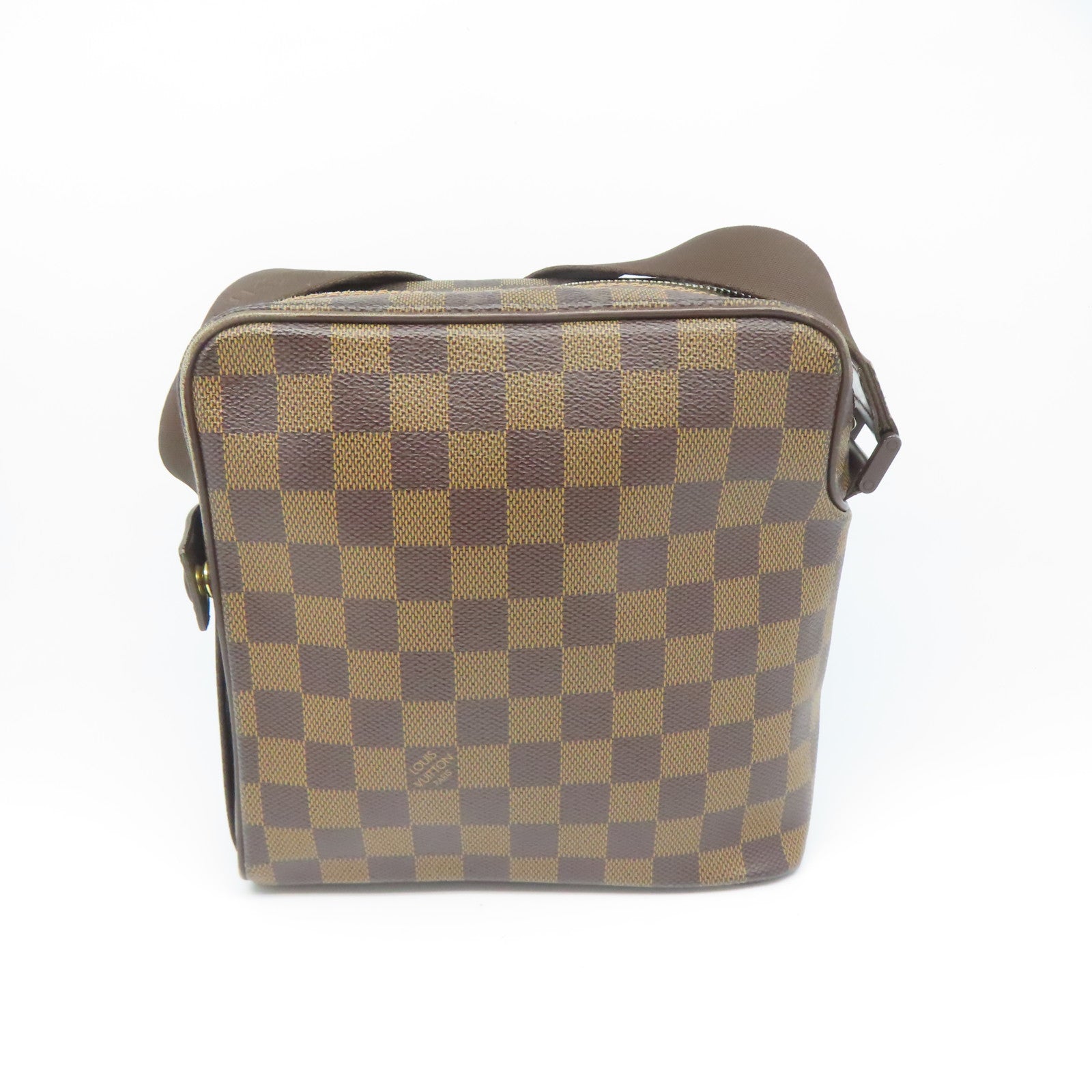 LOUIS VUITTON Damier Olav PM金扣肩背袋啡色