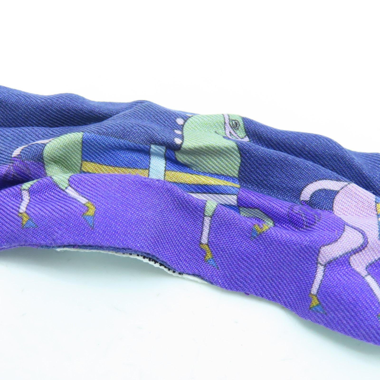 HERMES 絲質Twilly Scarf絲巾藍色