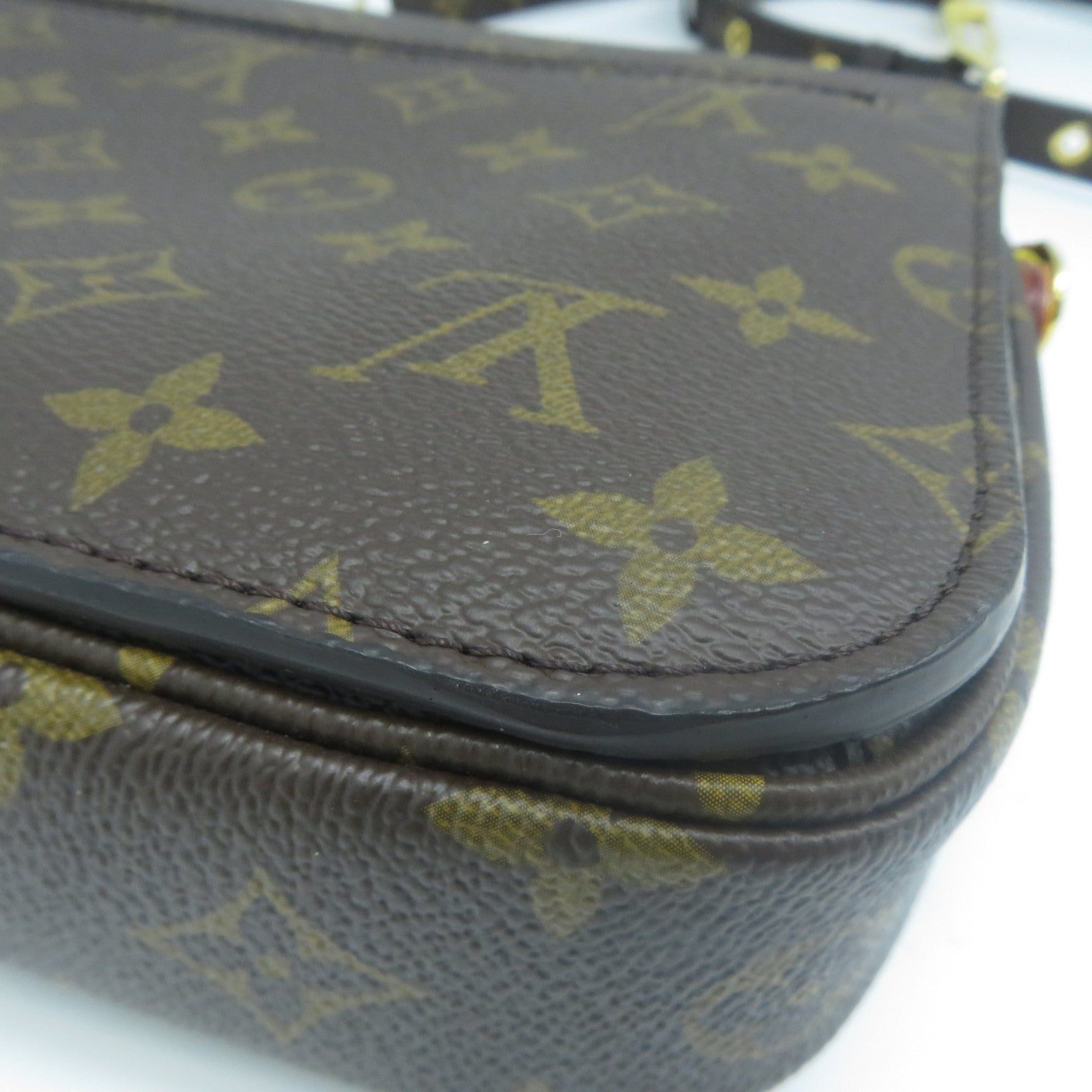 LOUIS VUITTON Monogram Pochette Metis金扣手挽肩背兩用袋啡色