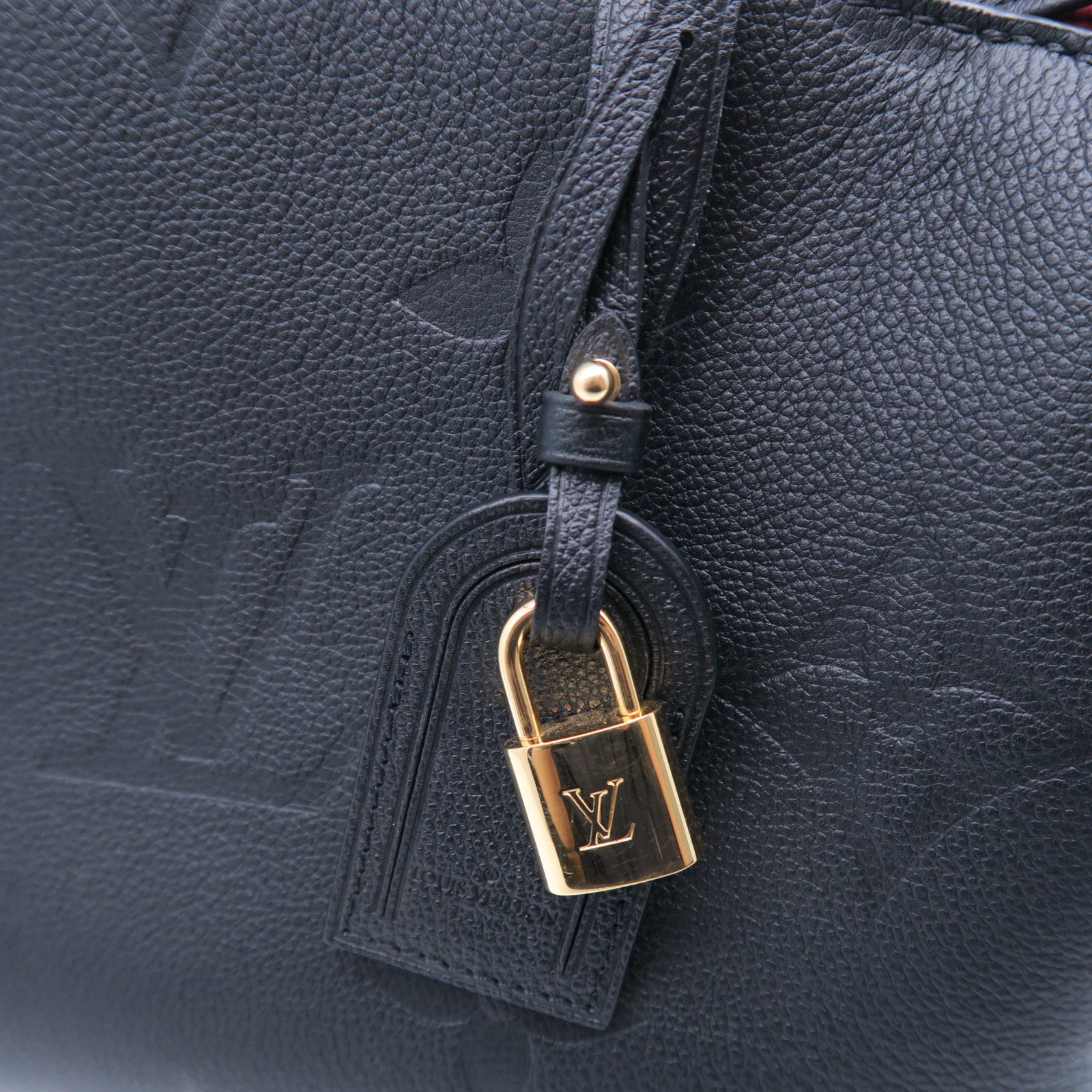 LOUIS VUITTON Monogram Empreinte Petit Palais金扣手挽肩背兩用袋黑色