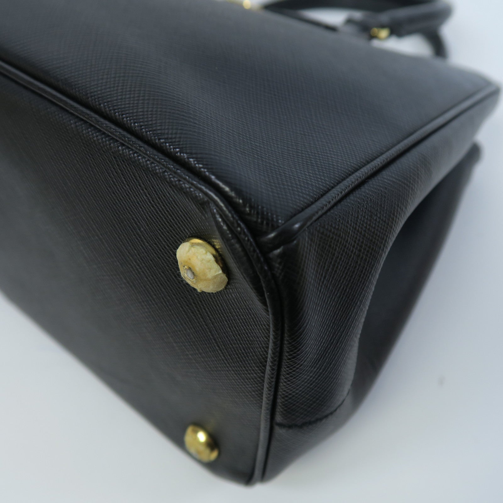 PRADA 牛皮皮革Galleria 2 Way Shoulder金扣手挽肩背兩用袋黑色