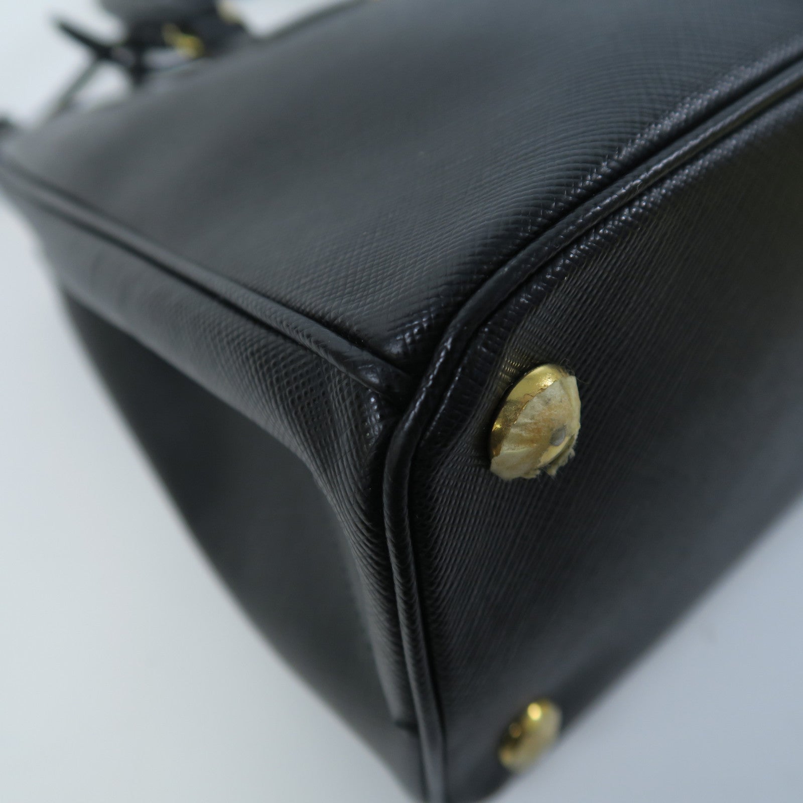 PRADA 牛皮皮革Galleria 2 Way Shoulder金扣手挽肩背兩用袋黑色