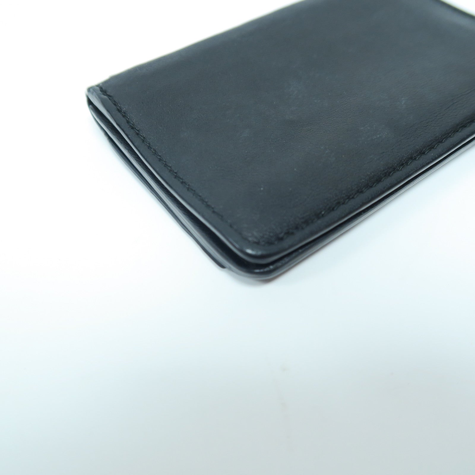BOTTEGA VENETA 織紋羊皮皮革Coin Case金扣零錢包黑色